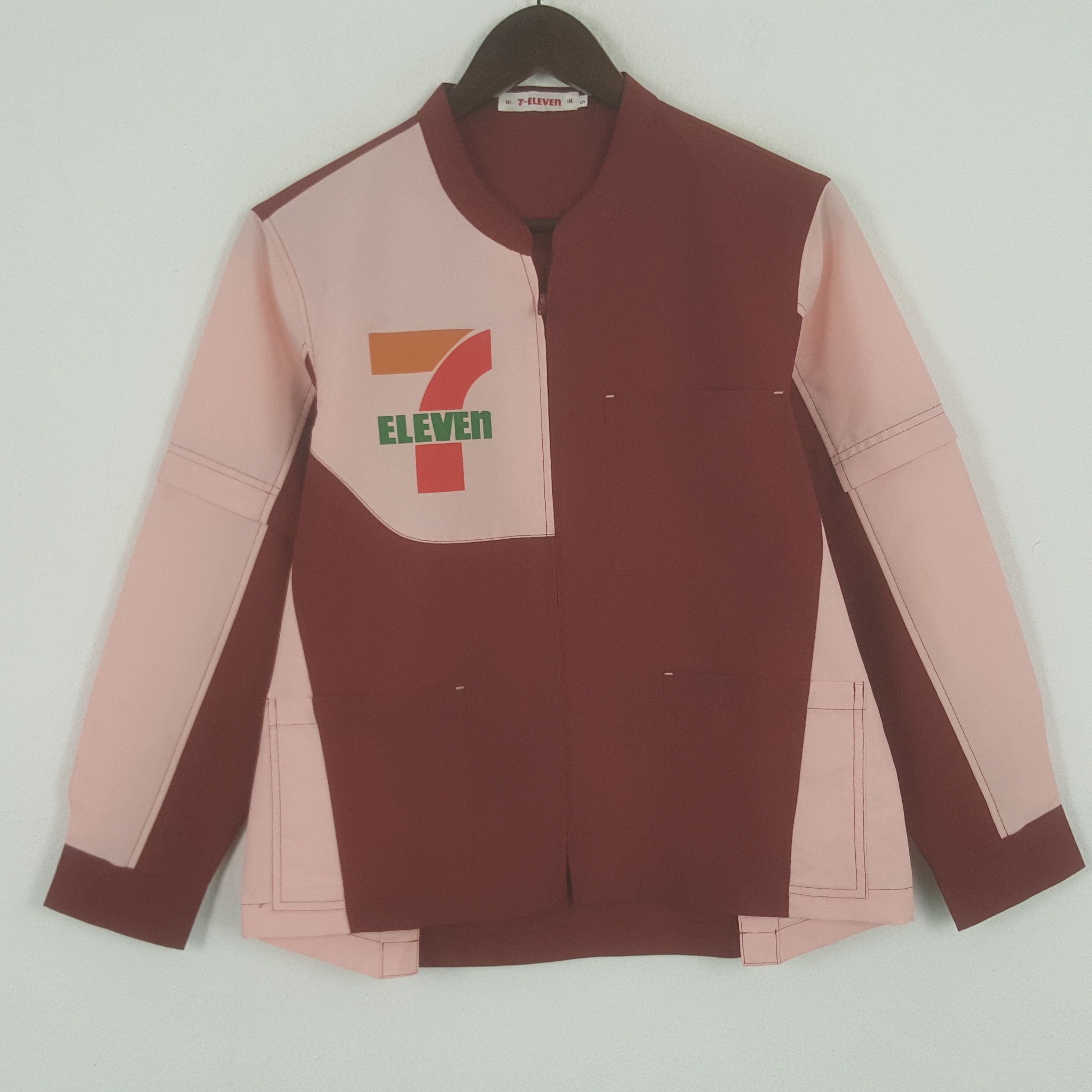 Japanese Brand × Vintage Vintage 7 Eleven Uniform Zipper Worker Jacket Size US XXS / EU 40 - 3 Thumbnail