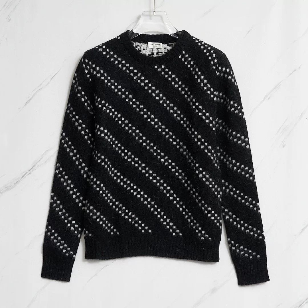 Saint Laurent Paris Saint Laurent Men's Zigzag Knit Sweater Size US M / EU 48-50 / 2 - 1 Thumbnail