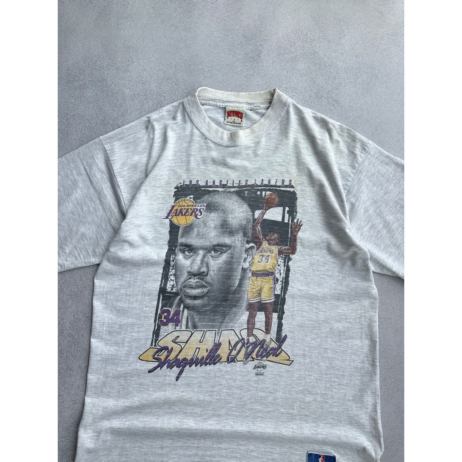Nutmeg VTG Nutmeg Shaquille O Neal LA Lakers 90s Rare NBA Basketbal Size US XL / EU 56 / 4 - 4 Thumbnail