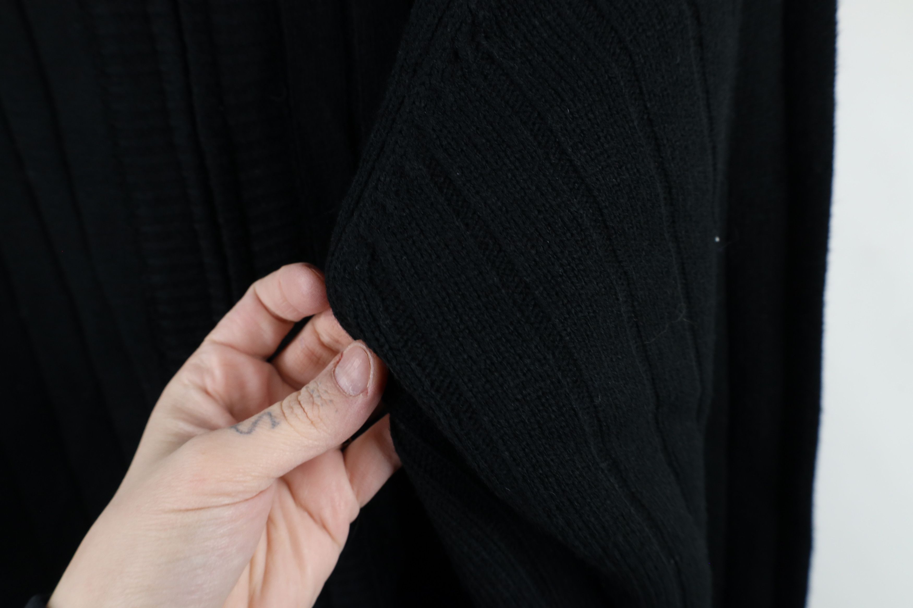 Vintage Vintage 90s Streetwear Ribbed Knit Full Zip Cardigan Sweater Size US L / EU 52-54 / 3 - 6 Thumbnail