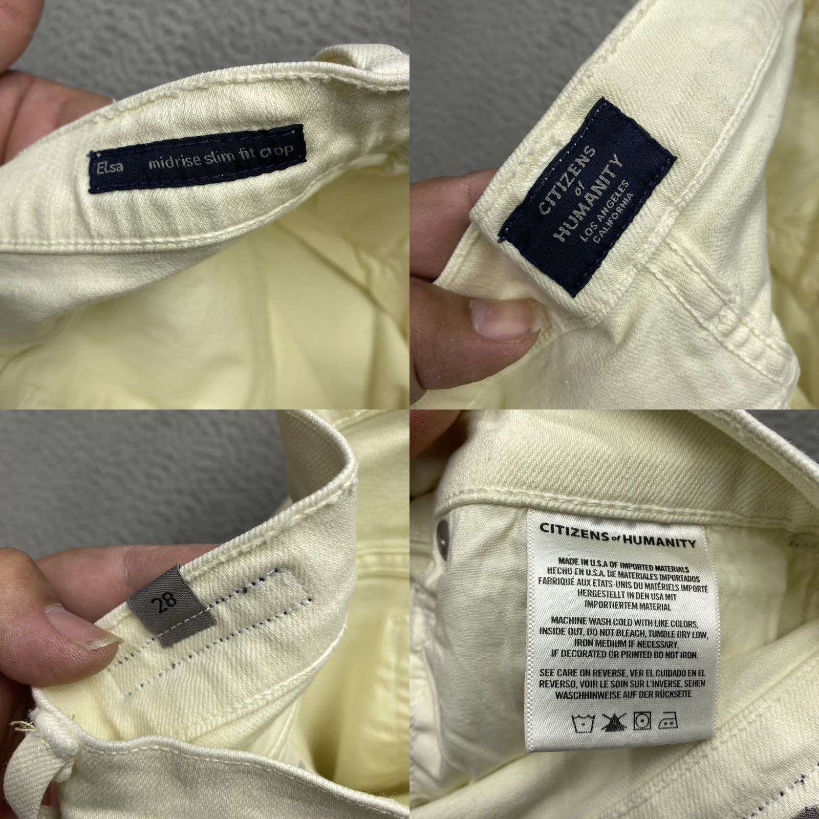 Citizens Of Humanity VINTAGE Citizens of Humanity Jeans Womens 28 Elsa Mid Rise Slim Crop Denim 30x26 Size 28" / US 6 / IT 42 - 9 Thumbnail