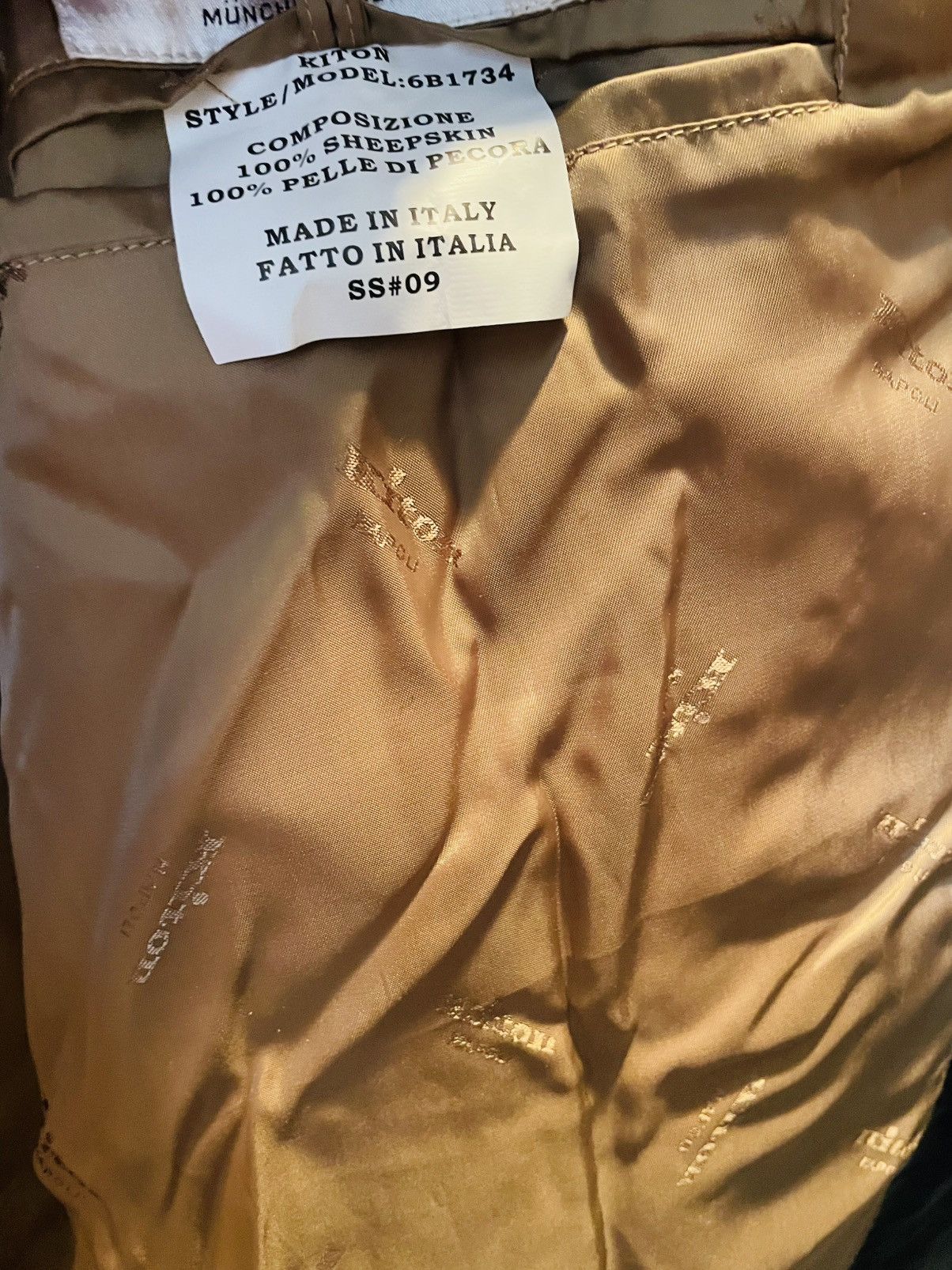 Kiton Sheepskin Leather Jacket Size US L / EU 52-54 / 3 - 8 Thumbnail