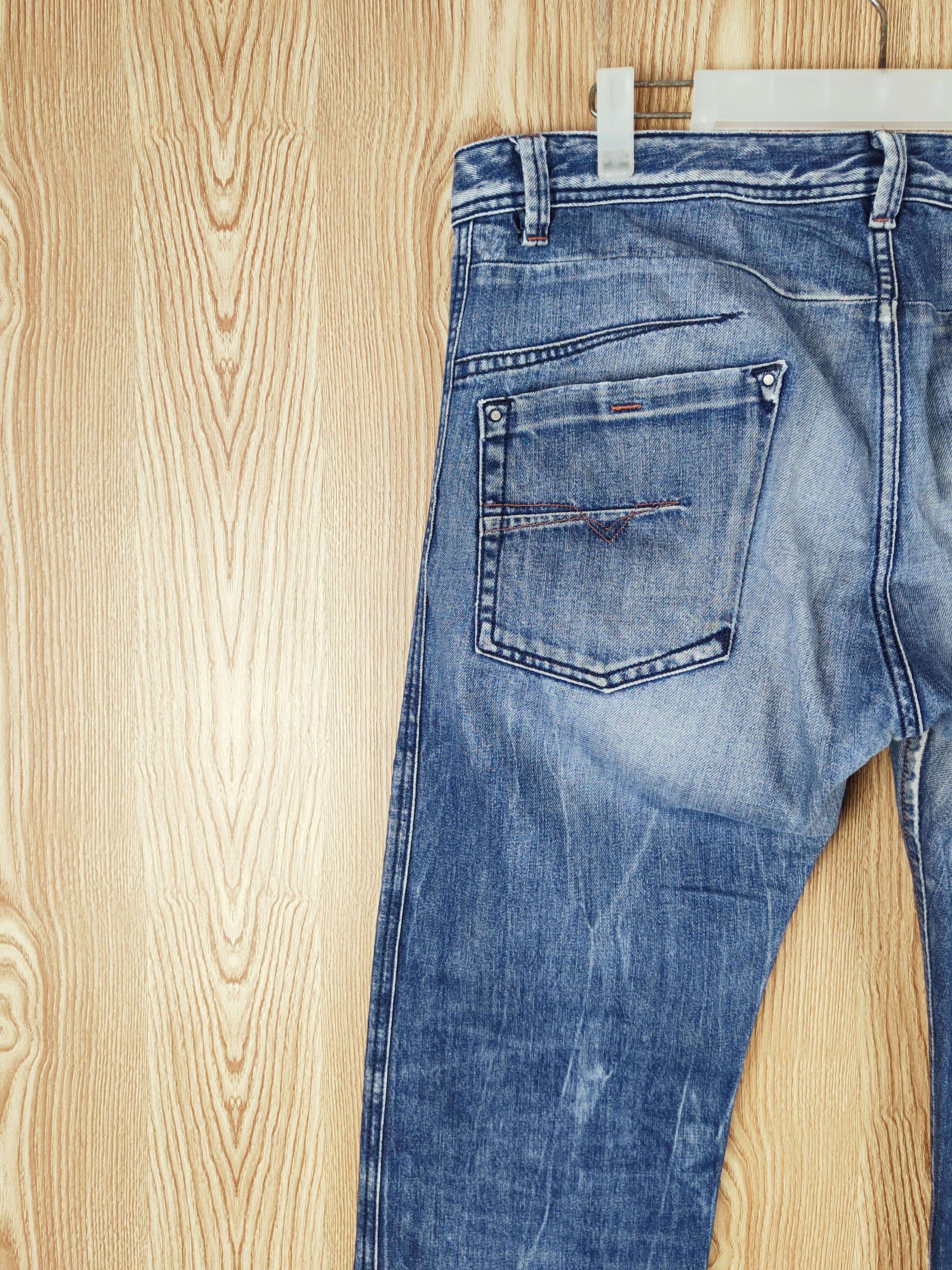 Diesel Diesel Blue Faded Distressed Ripped Jeans #S2741 Size US 35 - 9 Thumbnail