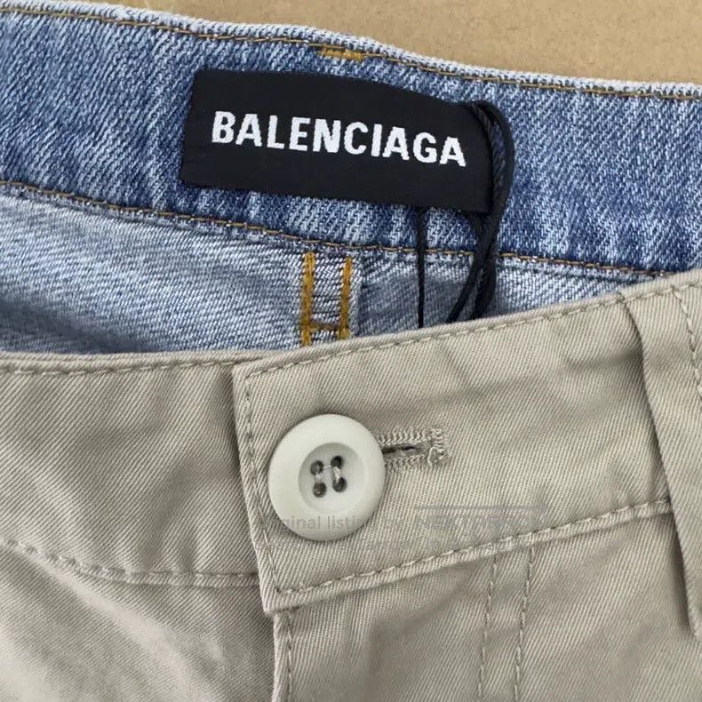Balenciaga Balenciaga Tomorrow World Faux Two Piece Work Denim Pants Size US 29 - 3 Thumbnail