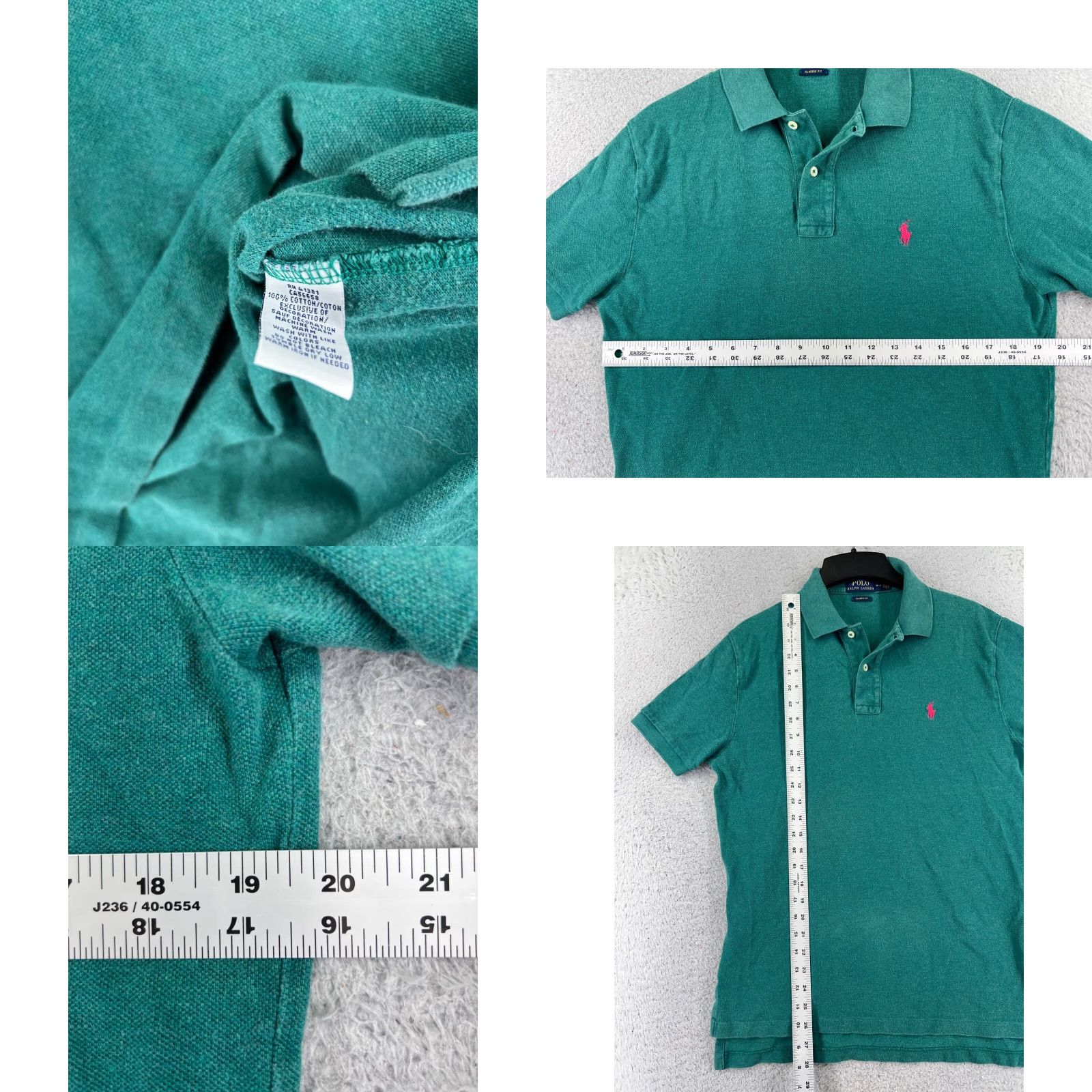 Ralph Lauren VINTAGE Polo Ralph Lauren Polo Shirt Men Medium Green Golf Pony Short Sleeve Cotton Size US M / EU 48-50 / 2 - 8 Thumbnail