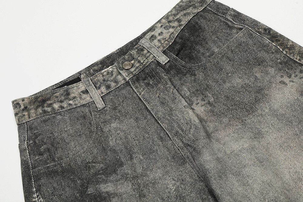 Vintage American retro washed patchwork curved jeans for men Size US 32 / EU 48 - 3 Thumbnail
