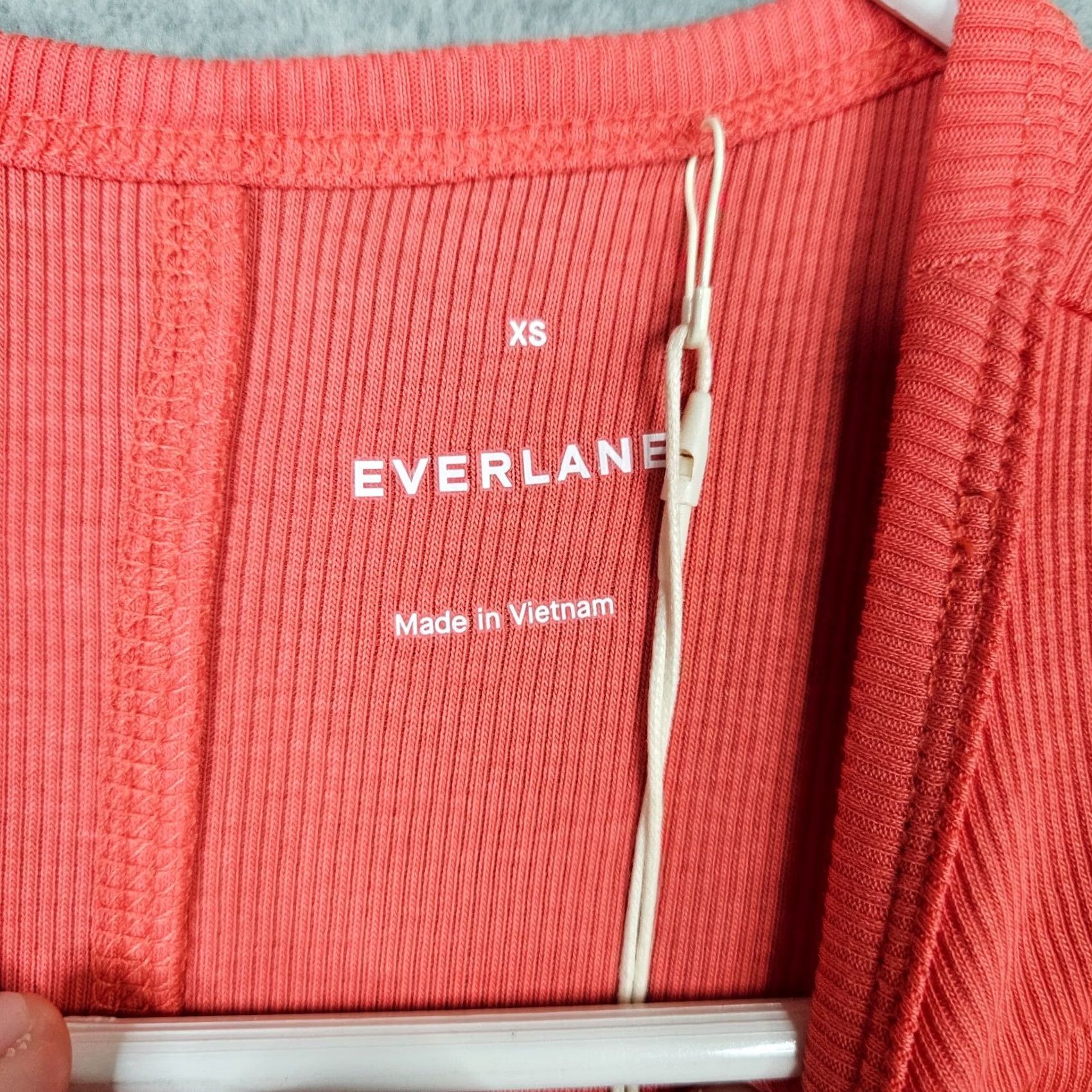 Everlane Everlane Women's Ribbed Crew Neck Short Sleeve Orange Tee XS NEW Size 26" / US 2 / IT 38 - 5 Thumbnail
