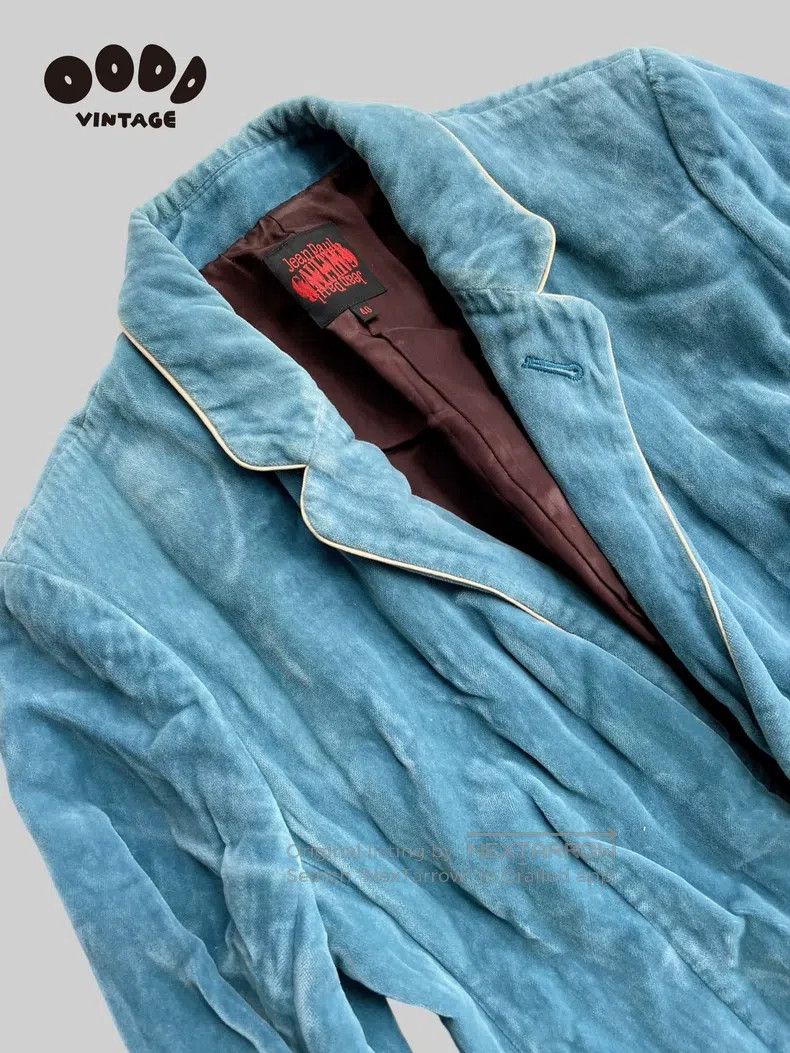 Jean Paul Gaultier Jean Paul Gaultier Blue Velvet Jacket Size US S / EU 44-46 / 1 - 3 Thumbnail