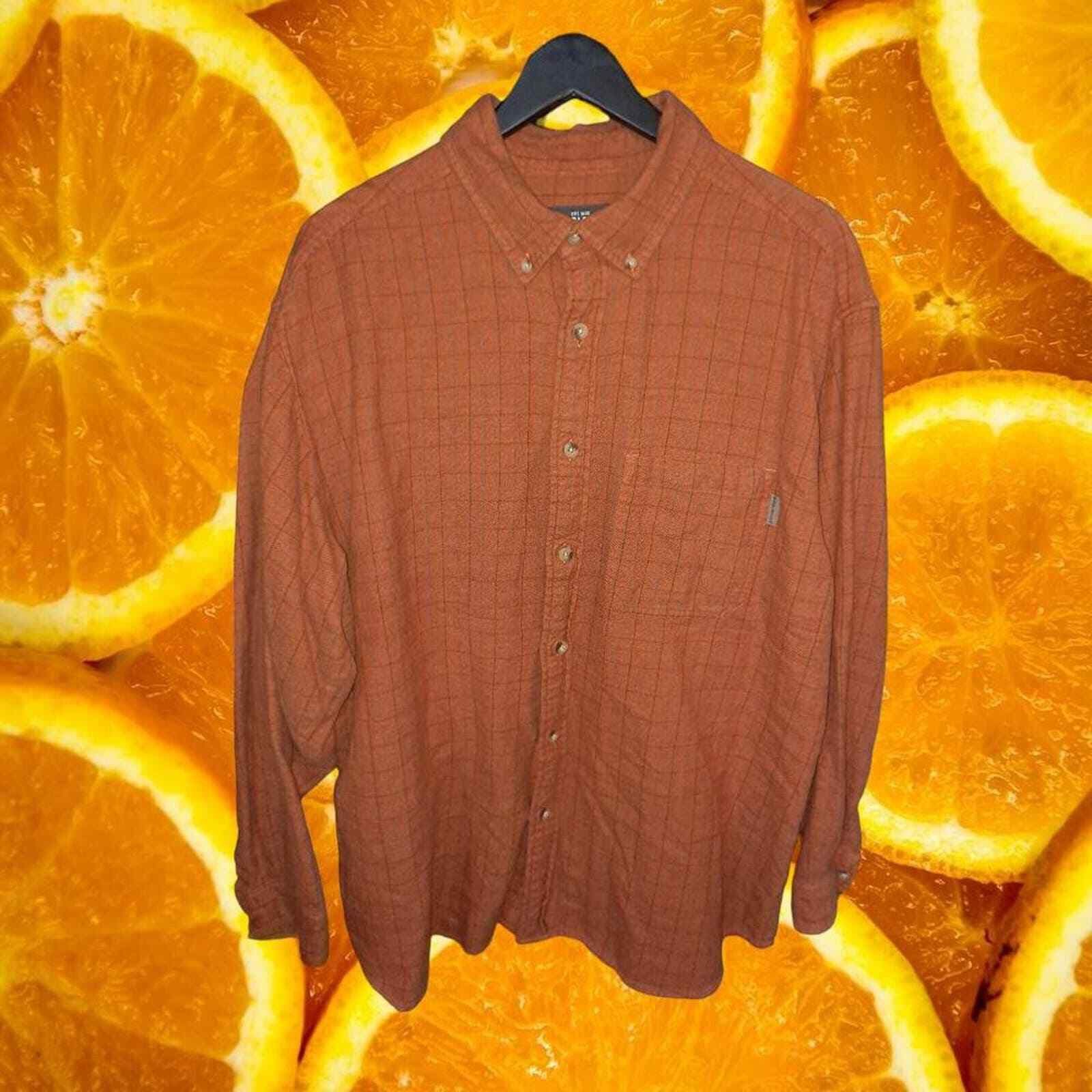 Other Vintage Woolrich Orange Button Up Shirt 100% Cotton Size XL Size US XL / EU 56 / 4 - 1 Thumbnail