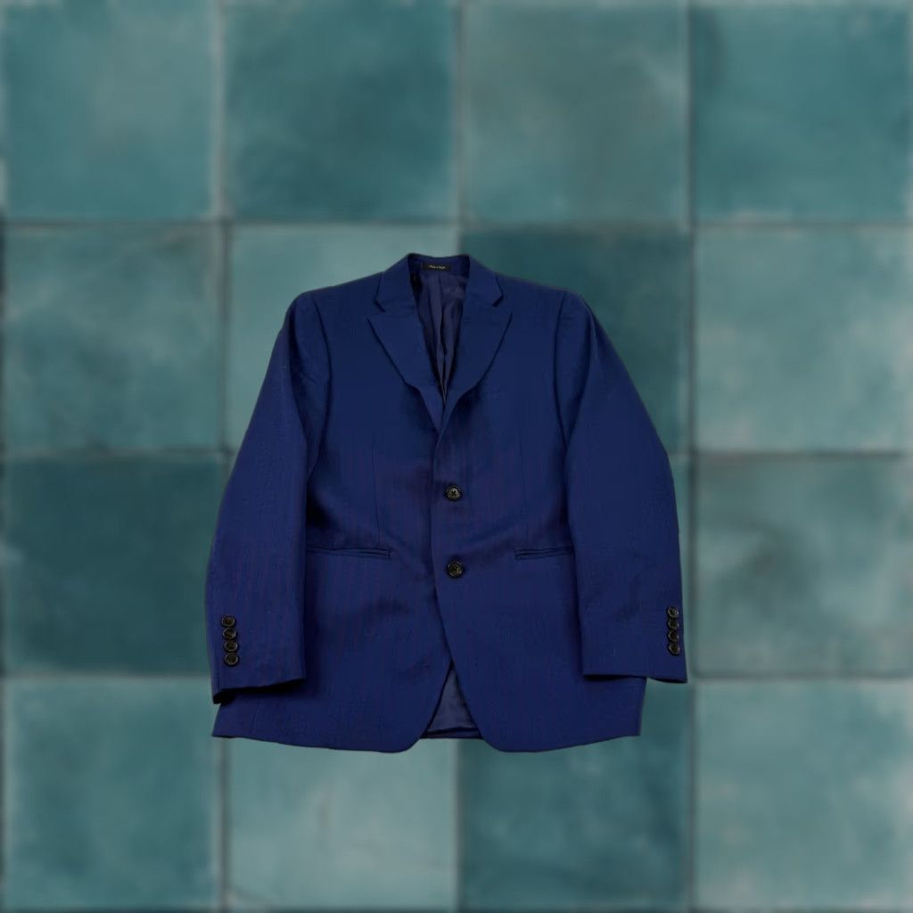 Ralph Lauren LRL Ralph Lauren Blazer Mens 38R Blue Herringbone Two Button Sport Coat Lined Size 38R - 1 Thumbnail
