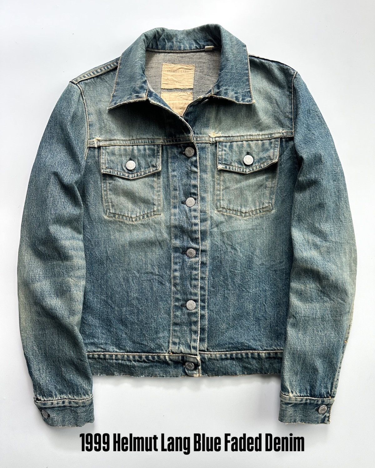 Helmut Lang 1999 Helmut Lang Faded Blue Denim Jacket Size XS / US 0-2 / IT 36-38 - 1 Thumbnail