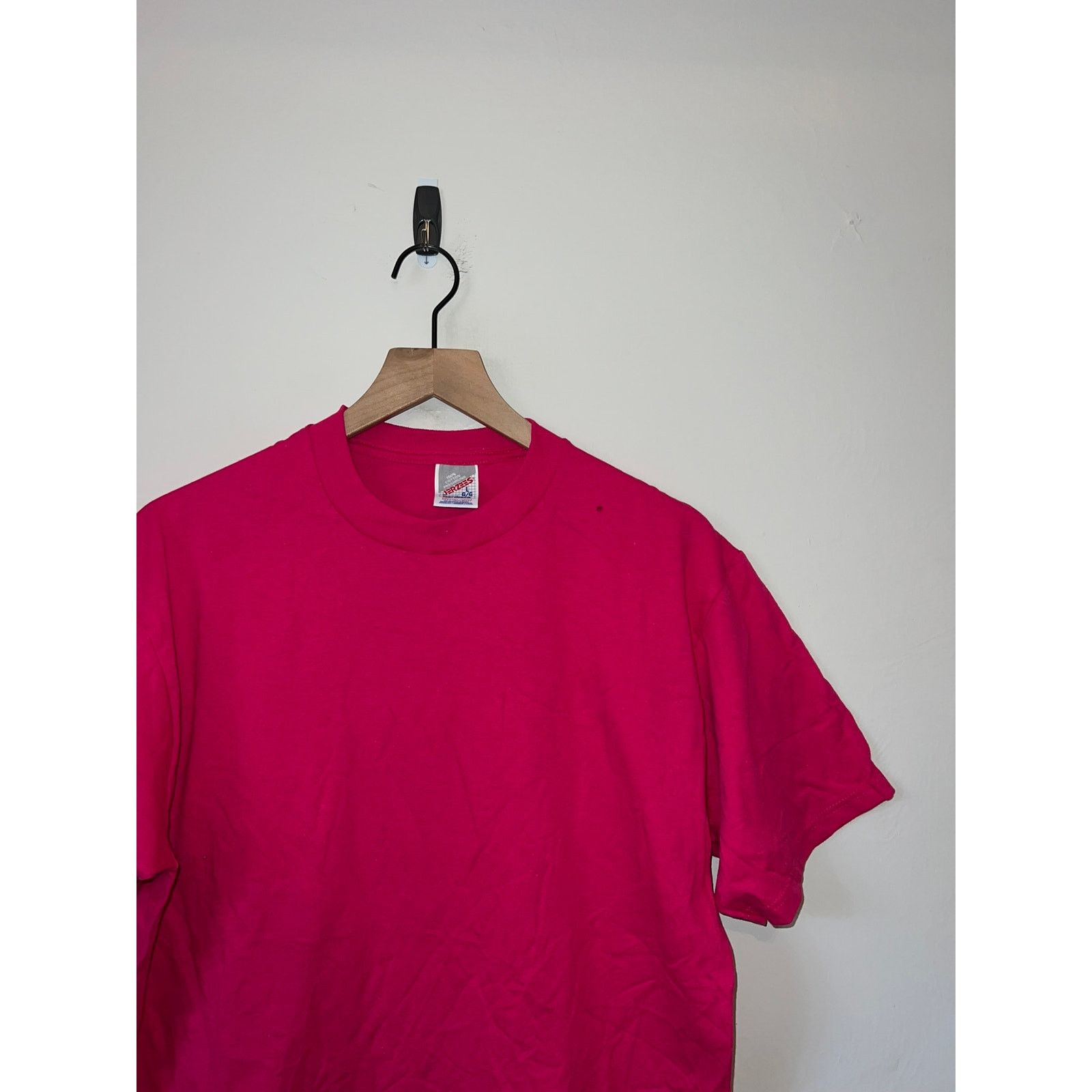 Jerzees 90s Jerzees Pink Blank Shirt Tee Short Sleeve VTG 1990s L Size US L / EU 52-54 / 3 - 2 Thumbnail