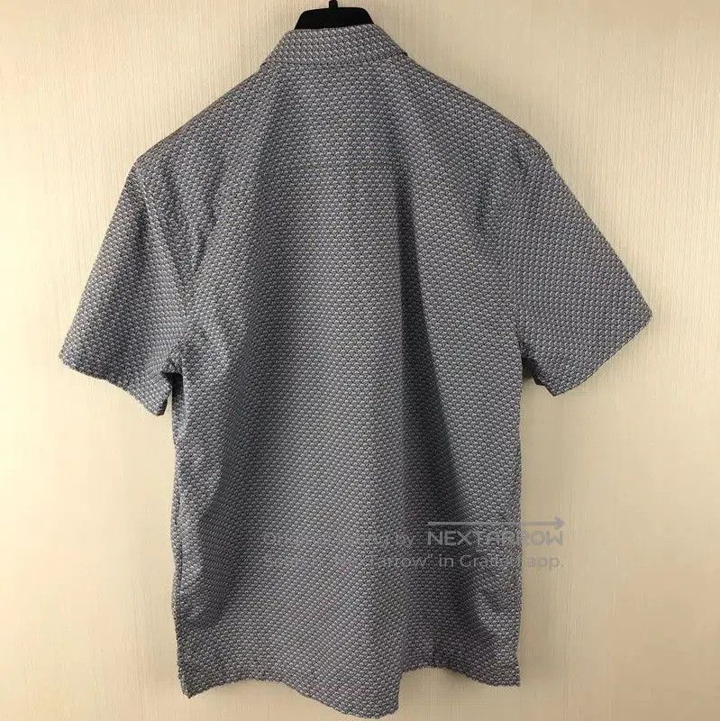 Prada Prada Blue Cotton Short Sleeve Shirt. Size US M / EU 48-50 / 2 - 2 Thumbnail