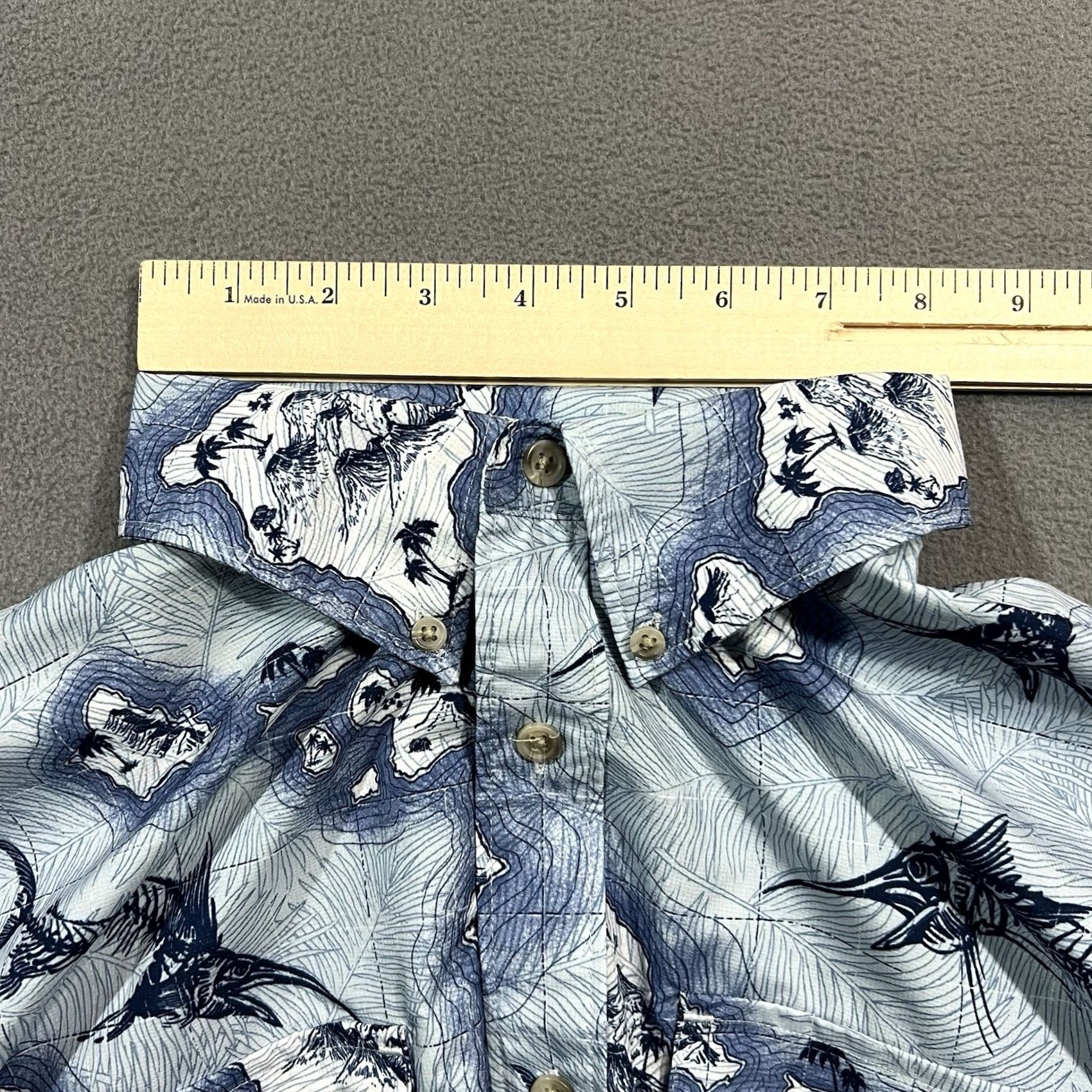 Chaps Chaps Hawaiian Shirt Mens M Blue Button Down Fishing Islands Swordfish Skeleton Size US M / EU 48-50 / 2 - 6 Thumbnail