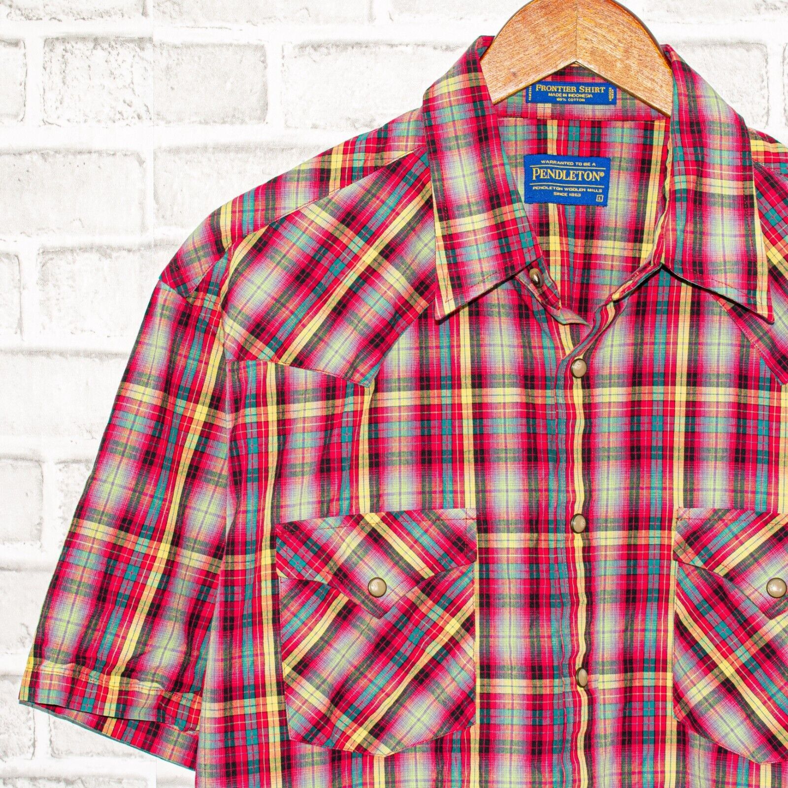 Pendleton PENDLETON Western Pearl Snap Frontier Shirt Short Sleeve Size US L / EU 52-54 / 3 - 5 Thumbnail