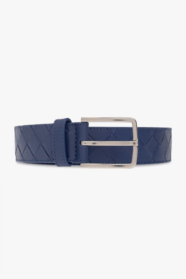 Bottega Veneta o1bcso1str0824 Size : 100 / Intrecciato Belt in Blue Size 38 - 1 Thumbnail