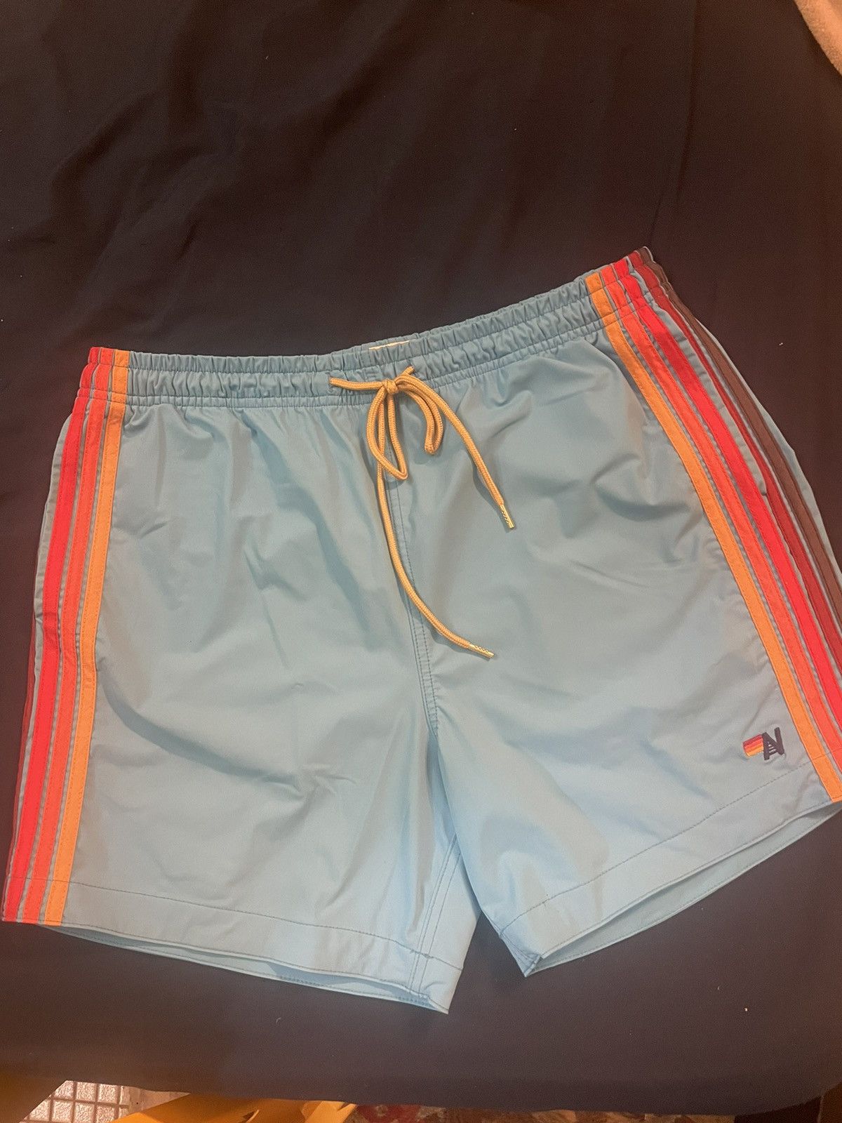 Aviator Nation Men’s 5 stripe swim shorts Size US 34 / EU 50 - 1 Thumbnail