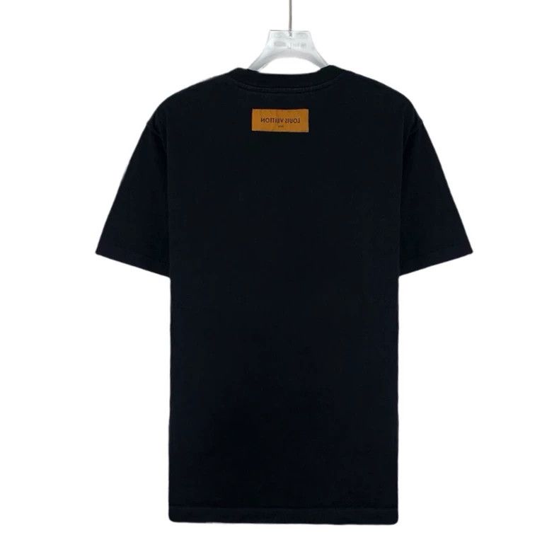 Louis Vuitton Louis Vuitton Black logo monogram embroidered cotton crewn Size US M / EU 48-50 / 2 - 2 Thumbnail