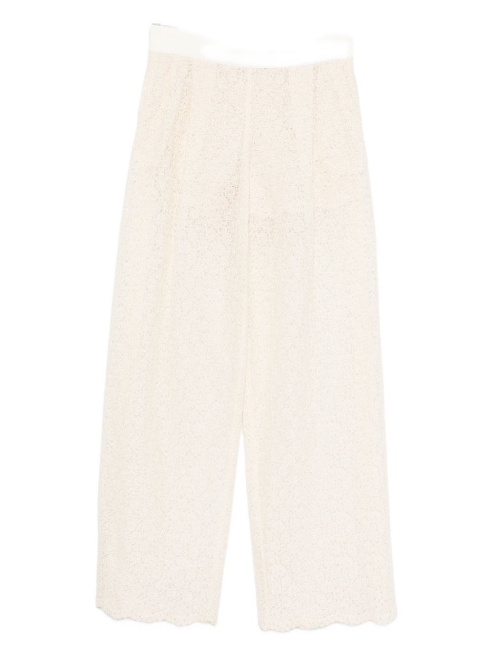 Ermanno Scervino EMBROIDERED WIDE-LEG TROUSERS Size 27" / US 4 / IT 40 - 1 Thumbnail