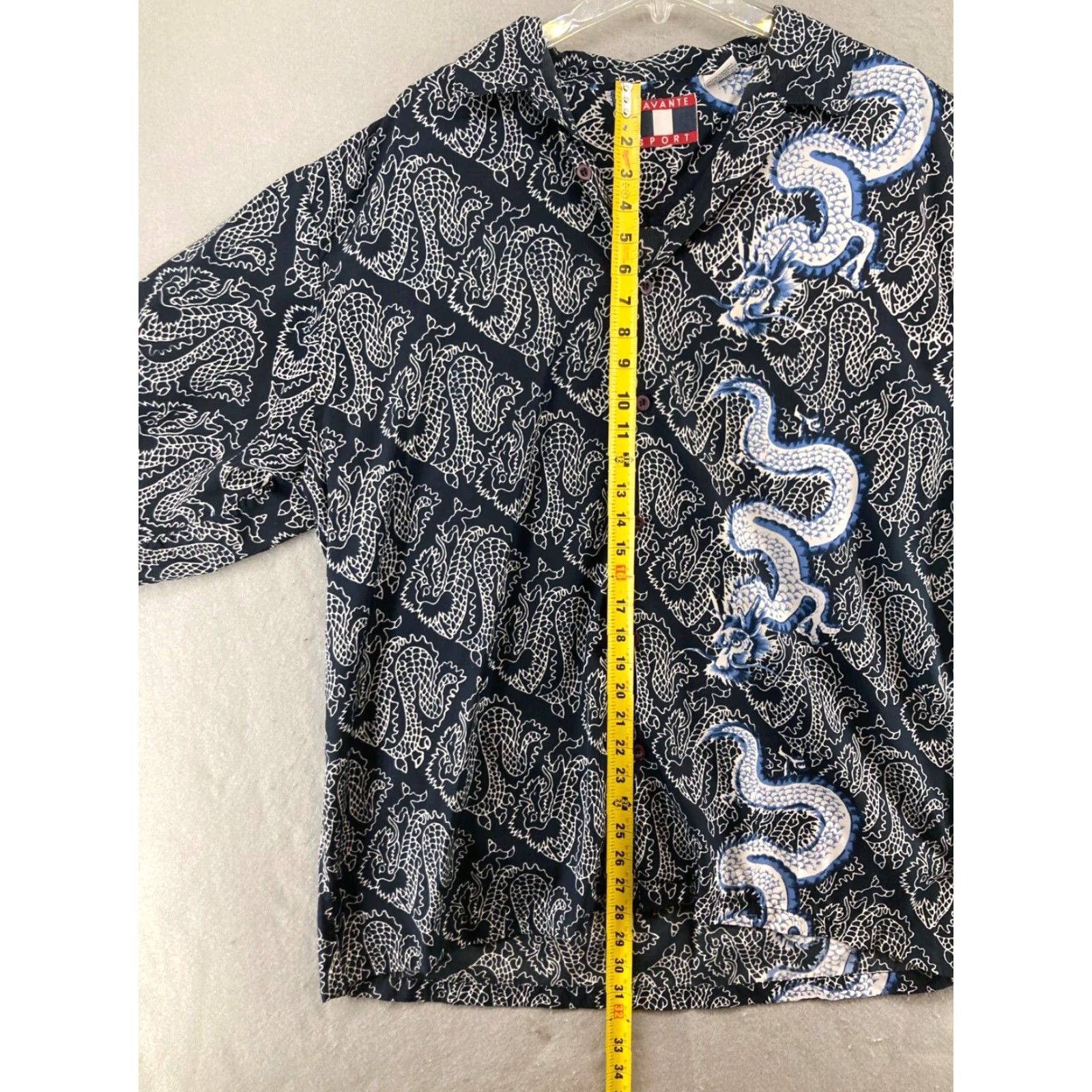 Vintage Savante Sport Mens Shirt XL Blue Dragons Geometric 90s Button-Up Collared Short Sleeve Vintage 90s Men’s Shirt Size US XL / EU 56 / 4 - 3 Thumbnail
