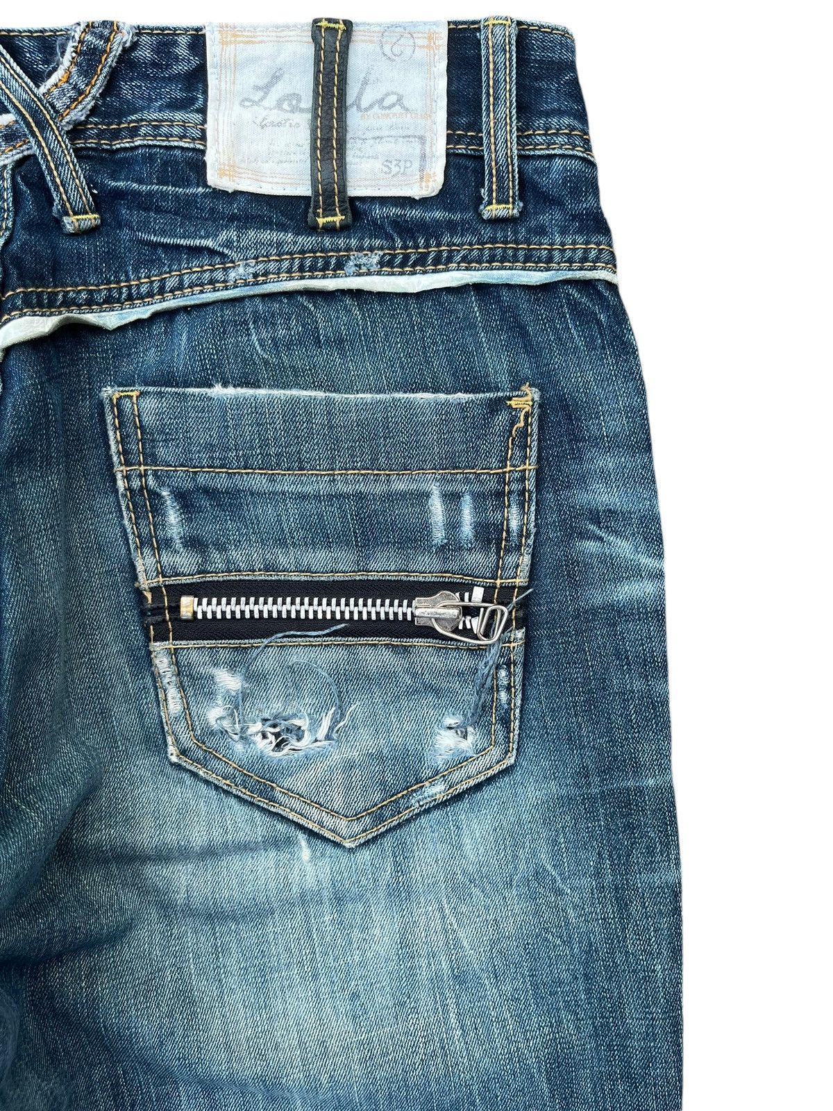 Beauty Beast Vintage Kapital Style Sashiko Boro Trashed Distressed Jeans Size US 34 / EU 50 - 11 Thumbnail