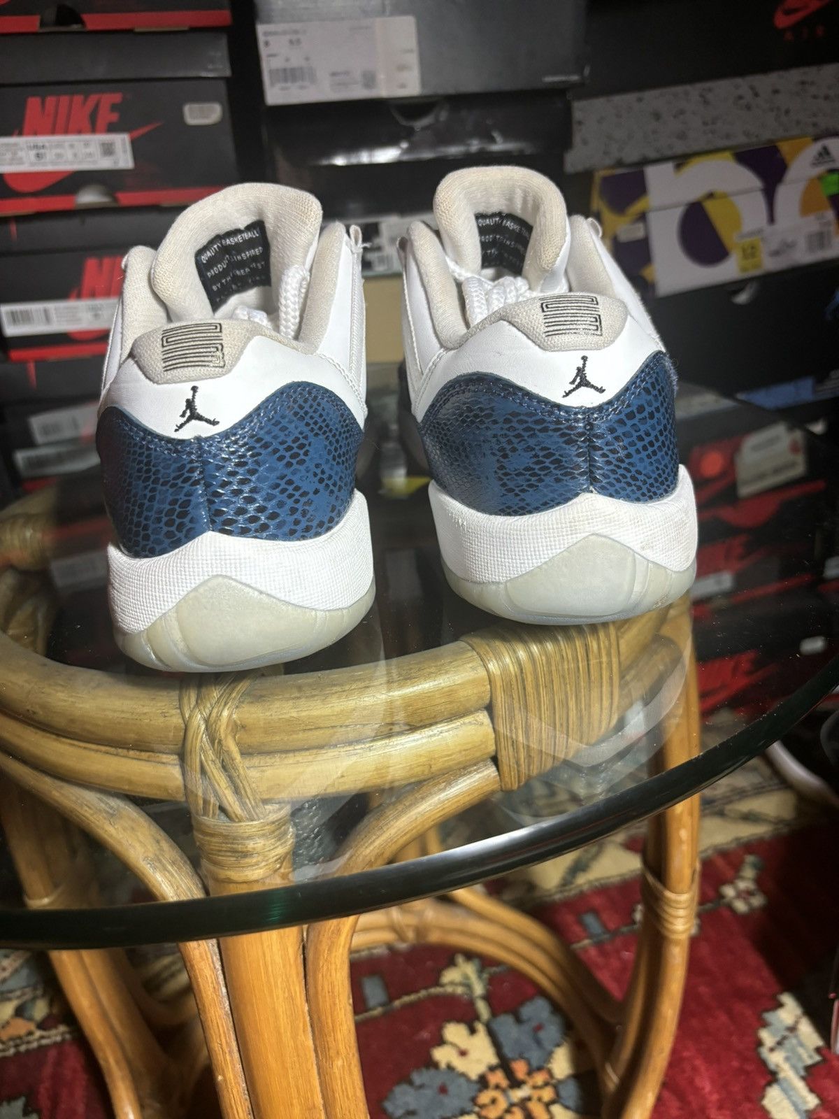 Jordan Brand Jordan 11 low navy blue snakeskin 2019 6.5y Size US 6.5 / EU 39-40 - 6 Thumbnail