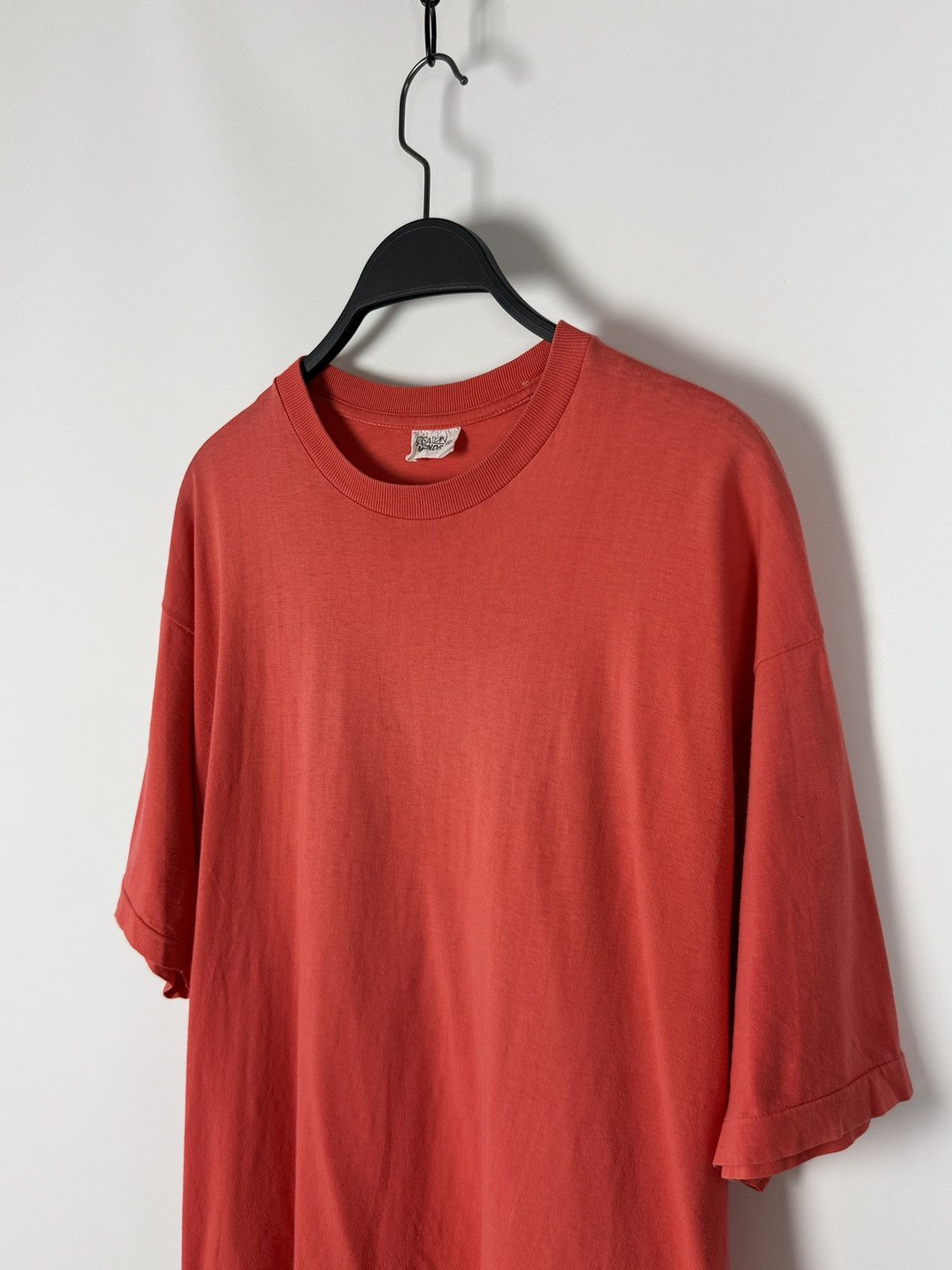 Vintage 1990’s Vintage Sun Faded Red Single Stitched Blank Boxy Tee Size US XL / EU 56 / 4 - 3 Thumbnail