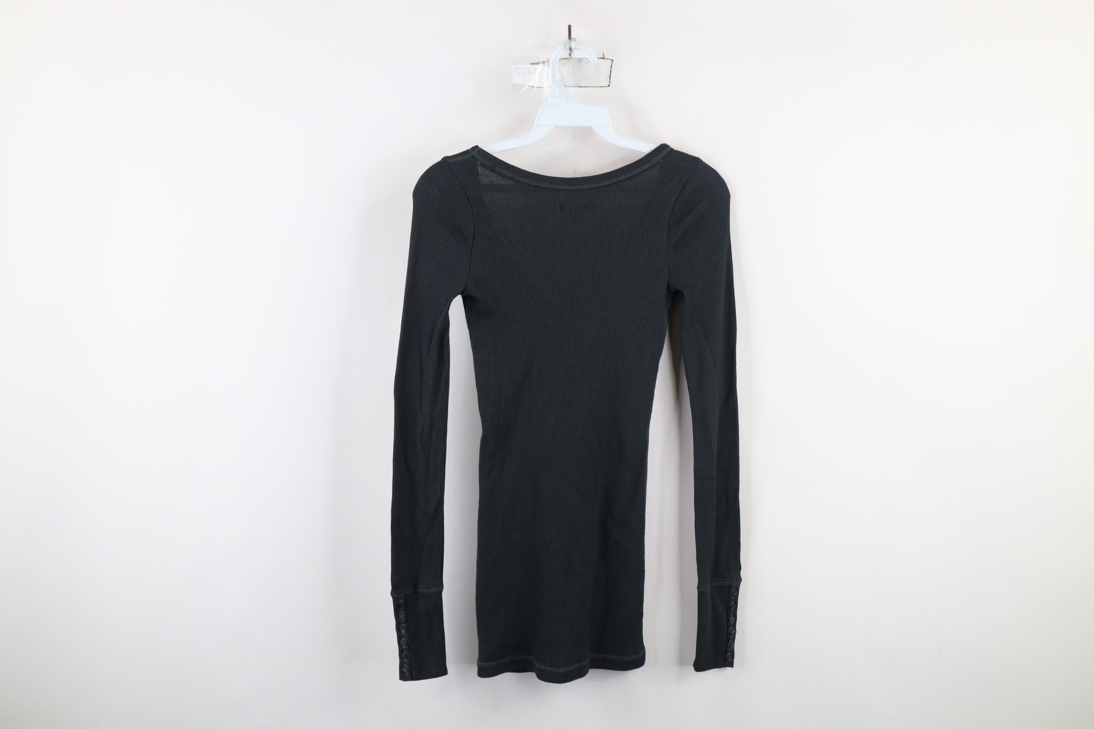 American Eagle Outfitters × Vintage NOS Vintage Y2K American Eagle Waffle Knit T-Shirt Gray Size XS / US 0-2 / IT 36-38 - 9 Thumbnail