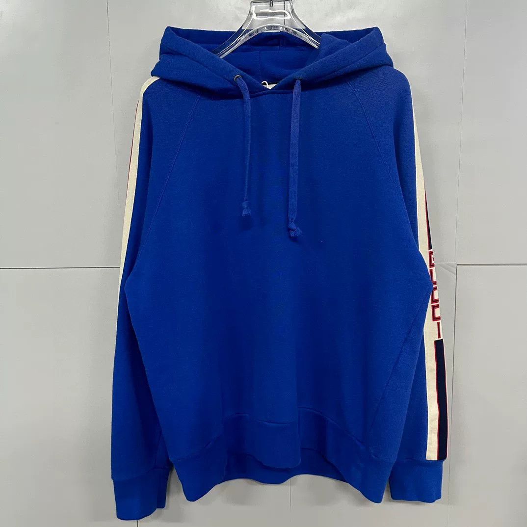 Gucci electric blue logo hoodie with hood Size US XL / EU 56 / 4 - 1 Thumbnail
