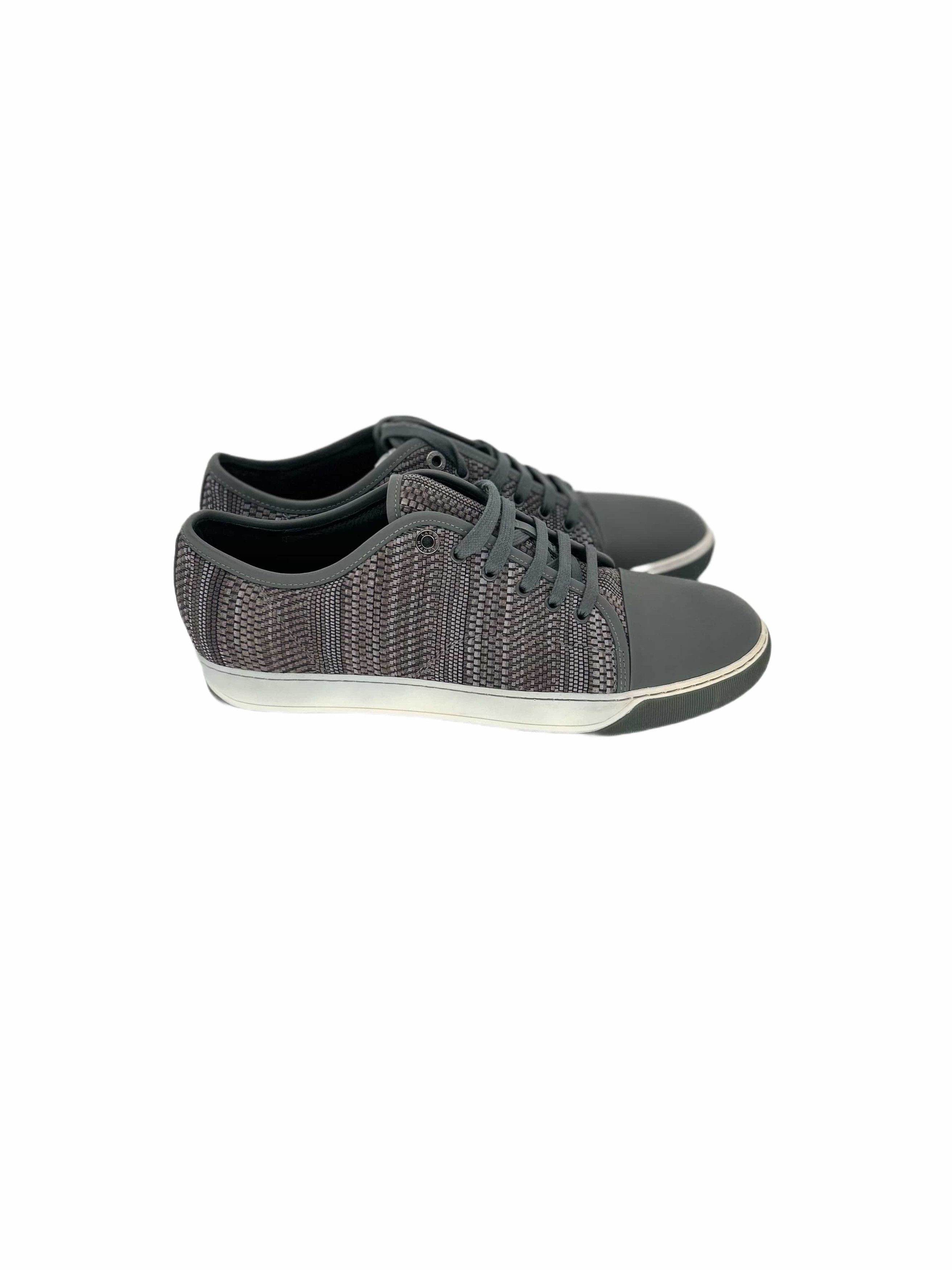Lanvin Lanvin Grey Bi-Fabric Tennis Sneaker Size US 10 / EU 43 - 2 Thumbnail