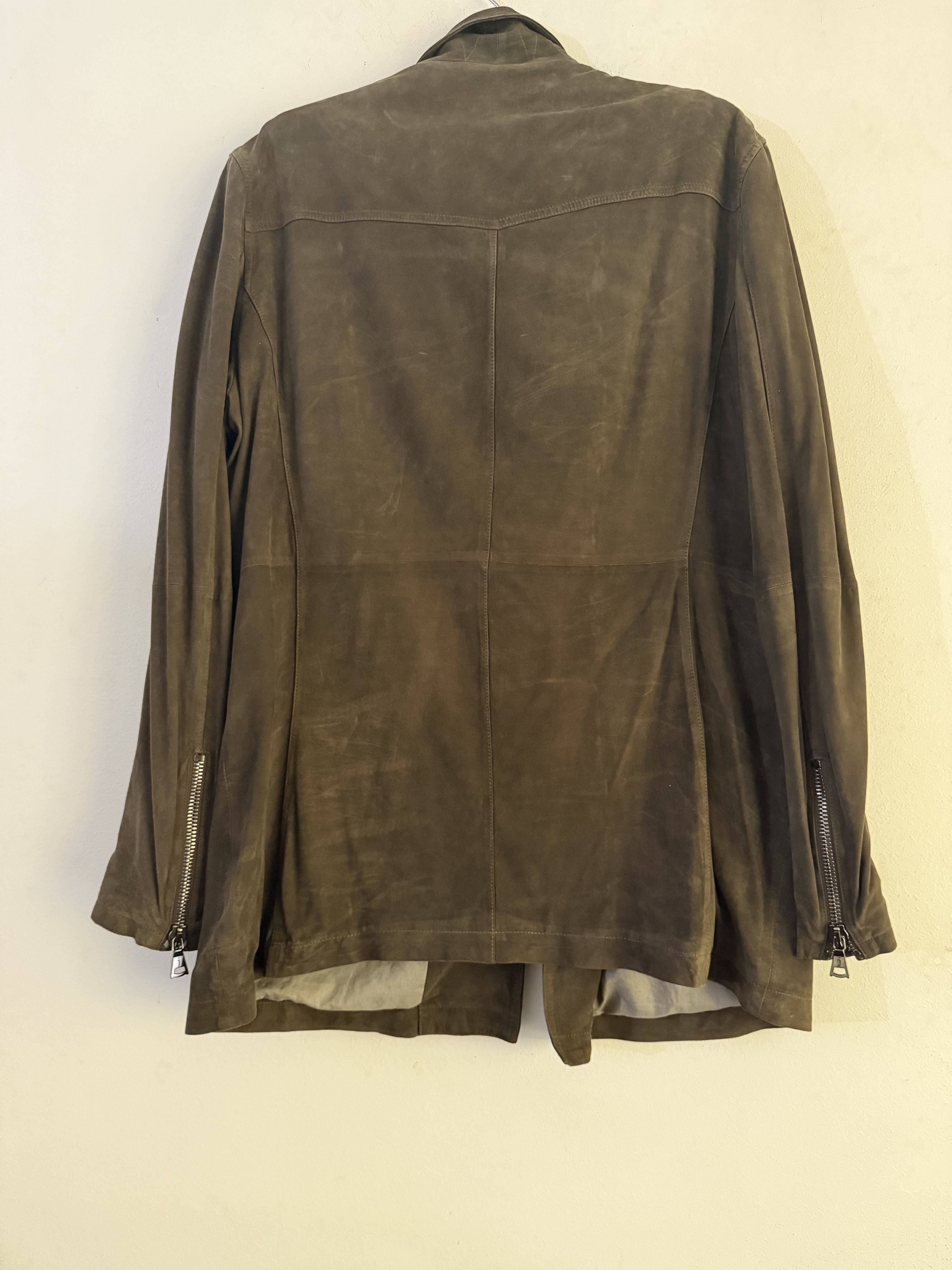 John Varvatos Premium Suede Asymmetric Moto Jacket Size US L / EU 52-54 / 3 - 5 Thumbnail