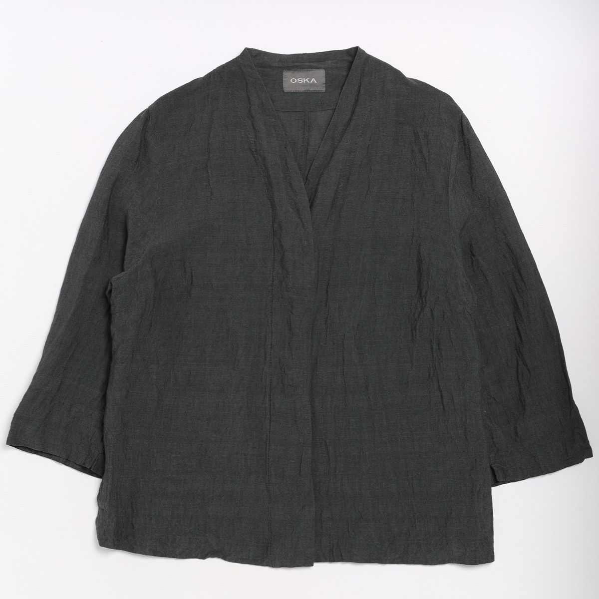 OSKA Oska Linen Viscose Light Blazer Jacket Bluse Edina Size L / US 10 / IT 46 - 3 Thumbnail