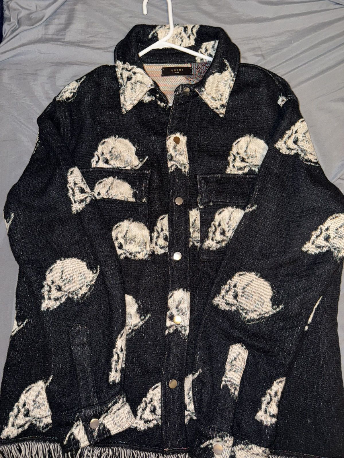 Amiri × Wes Lang Amiri x Wes Lang Skull Fringe Knit Jacket Mens Large Size US L / EU 52-54 / 3 - 2 Thumbnail