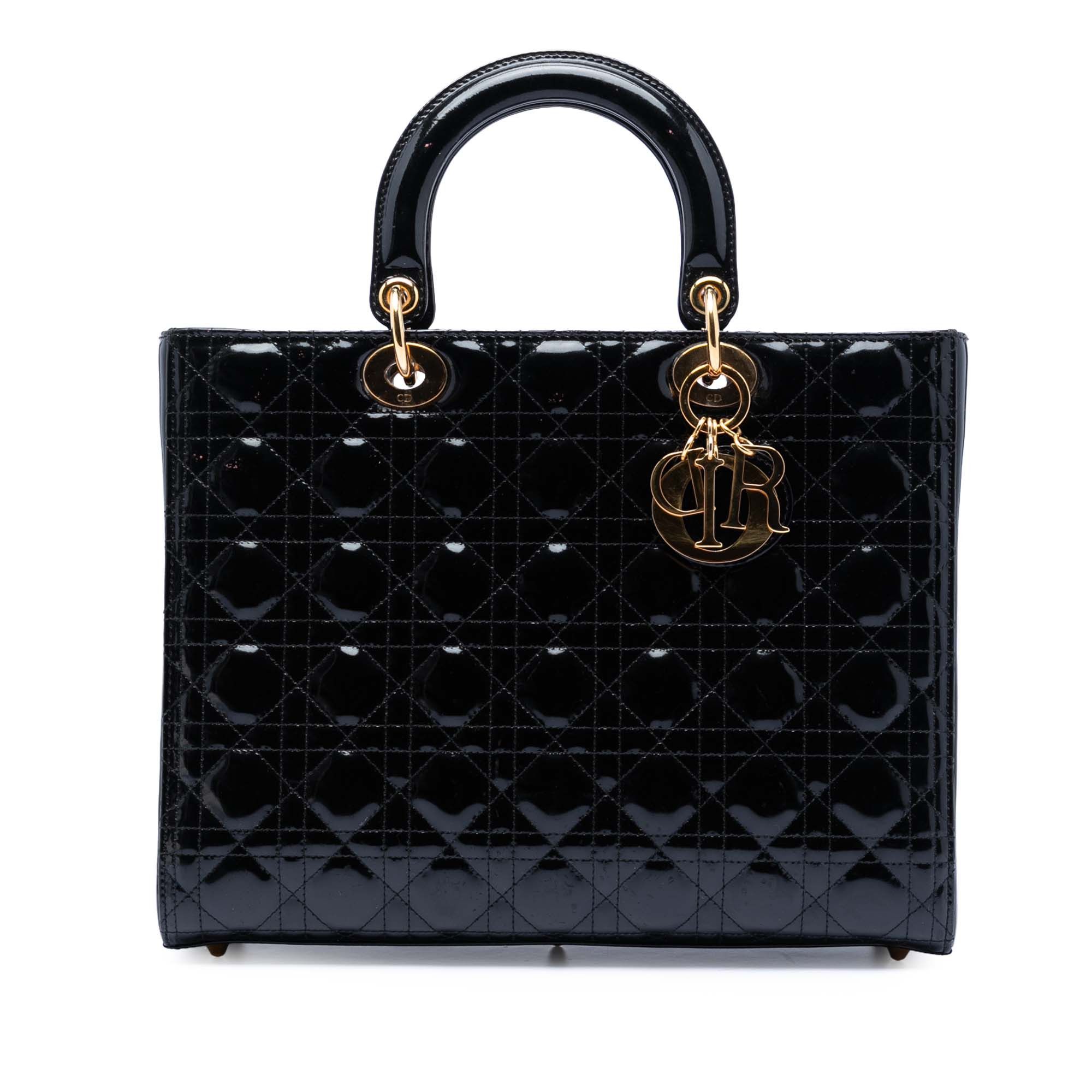 Dior Dior Large Patent Cannage Lady Dior Size ONE SIZE - 1 Thumbnail
