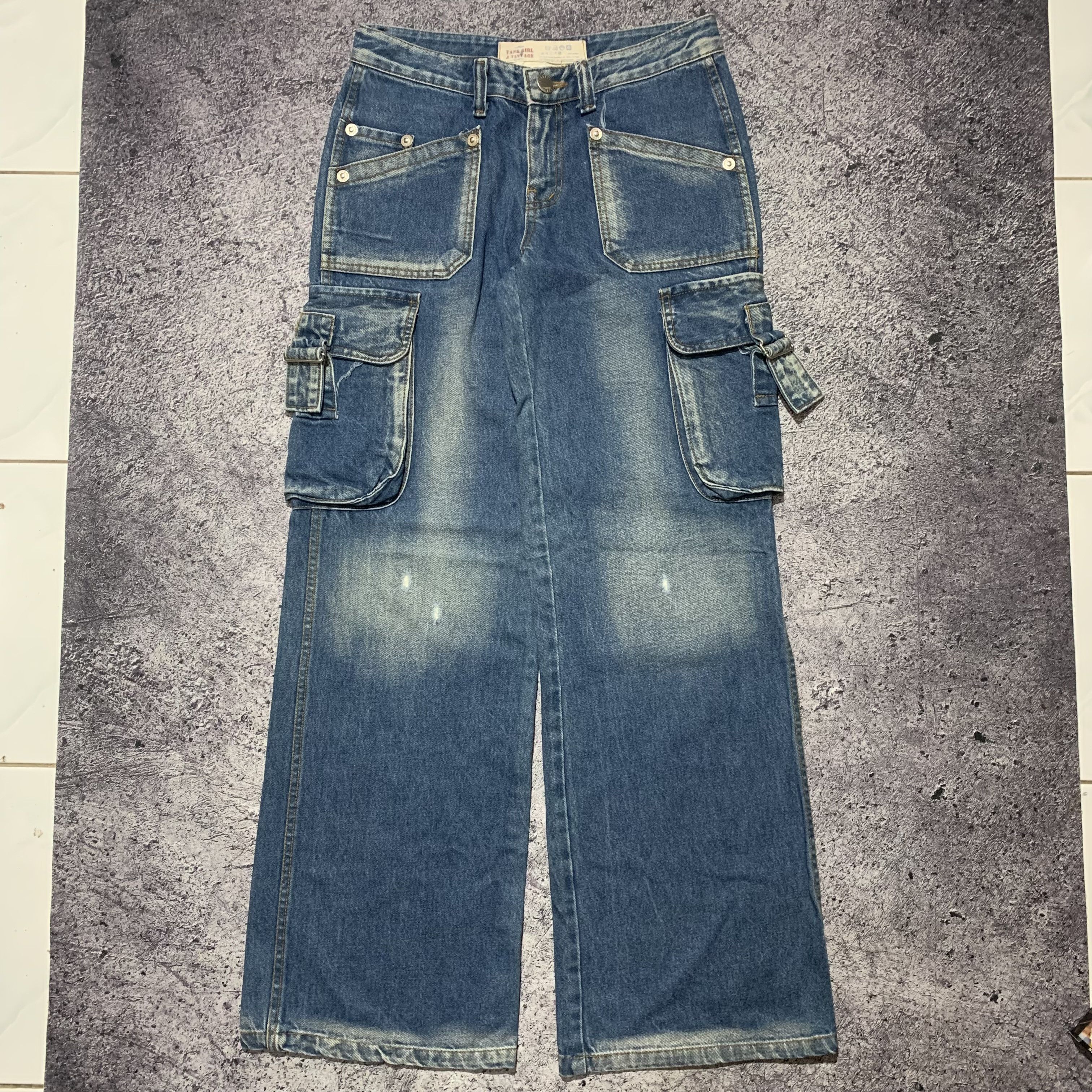 Japanese Brand 2000s Archive Ifsix Tactical Multipocket Wash Jeans Cargo Size US 29 - 1 Thumbnail