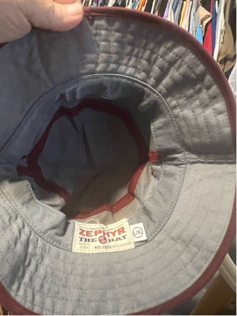 Zephyr Unisex Zephyr Bucket Hat L/XL Gray Maroon Mississippi State Size ONE SIZE - 6 Thumbnail
