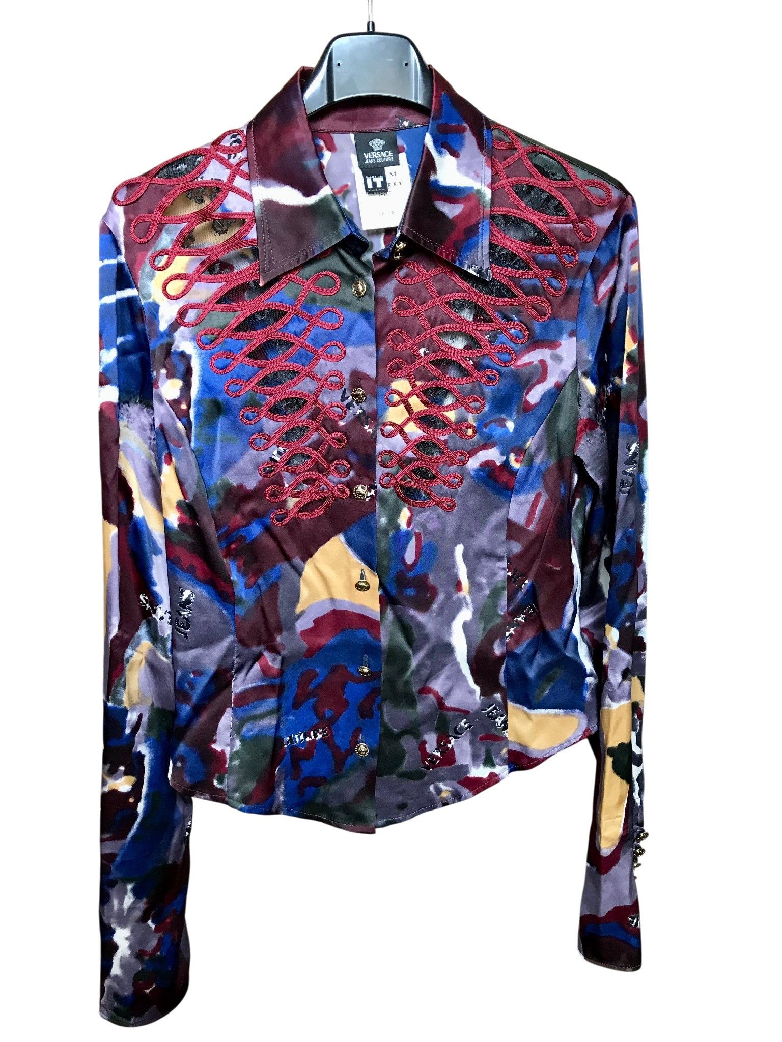 Versace Jeans Couture Versace Jeans Couture Silk Embroidered Shirt M Size M / US 6-8 / IT 42-44 - 1 Thumbnail