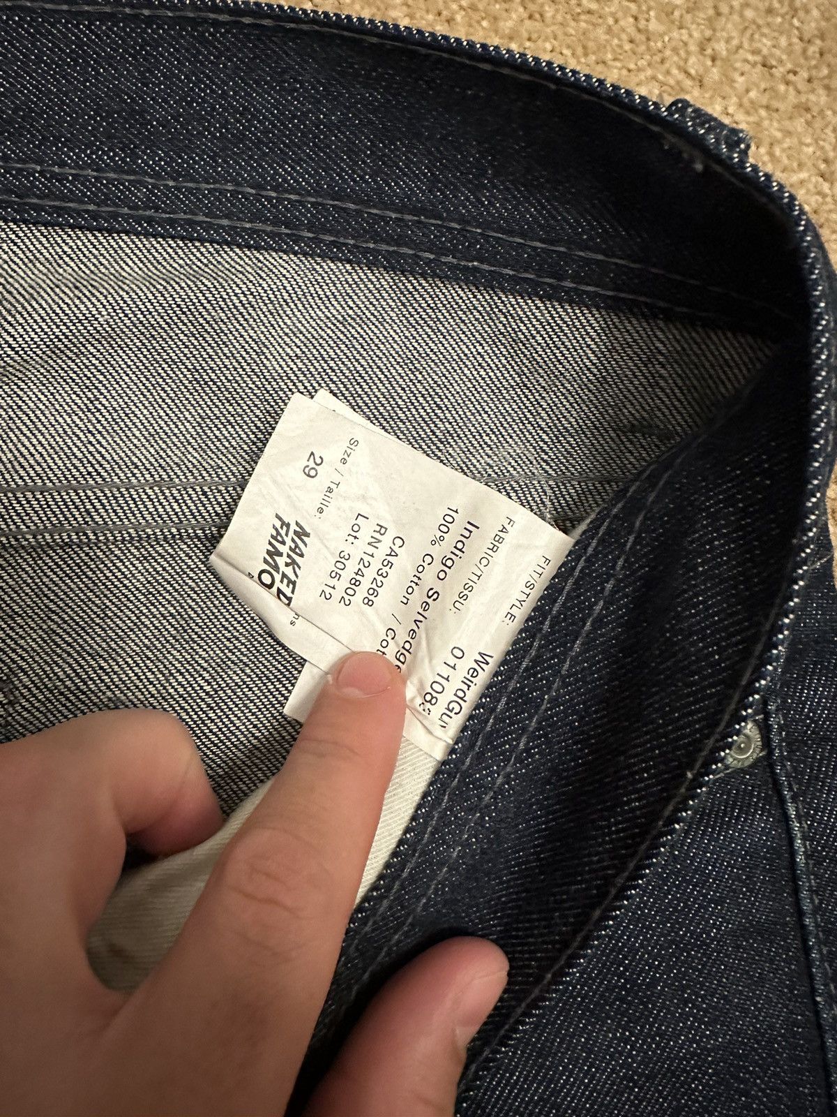 Naked & Famous Weird Guy Raw Denum Size US 29 - 4 Thumbnail