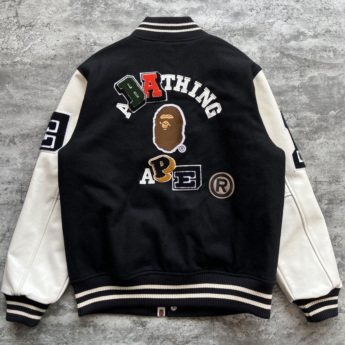 Bape Bape Crazy Patch Varsity Jacket F/W 2021 Size US M / EU 48-50 / 2 - 2 Thumbnail