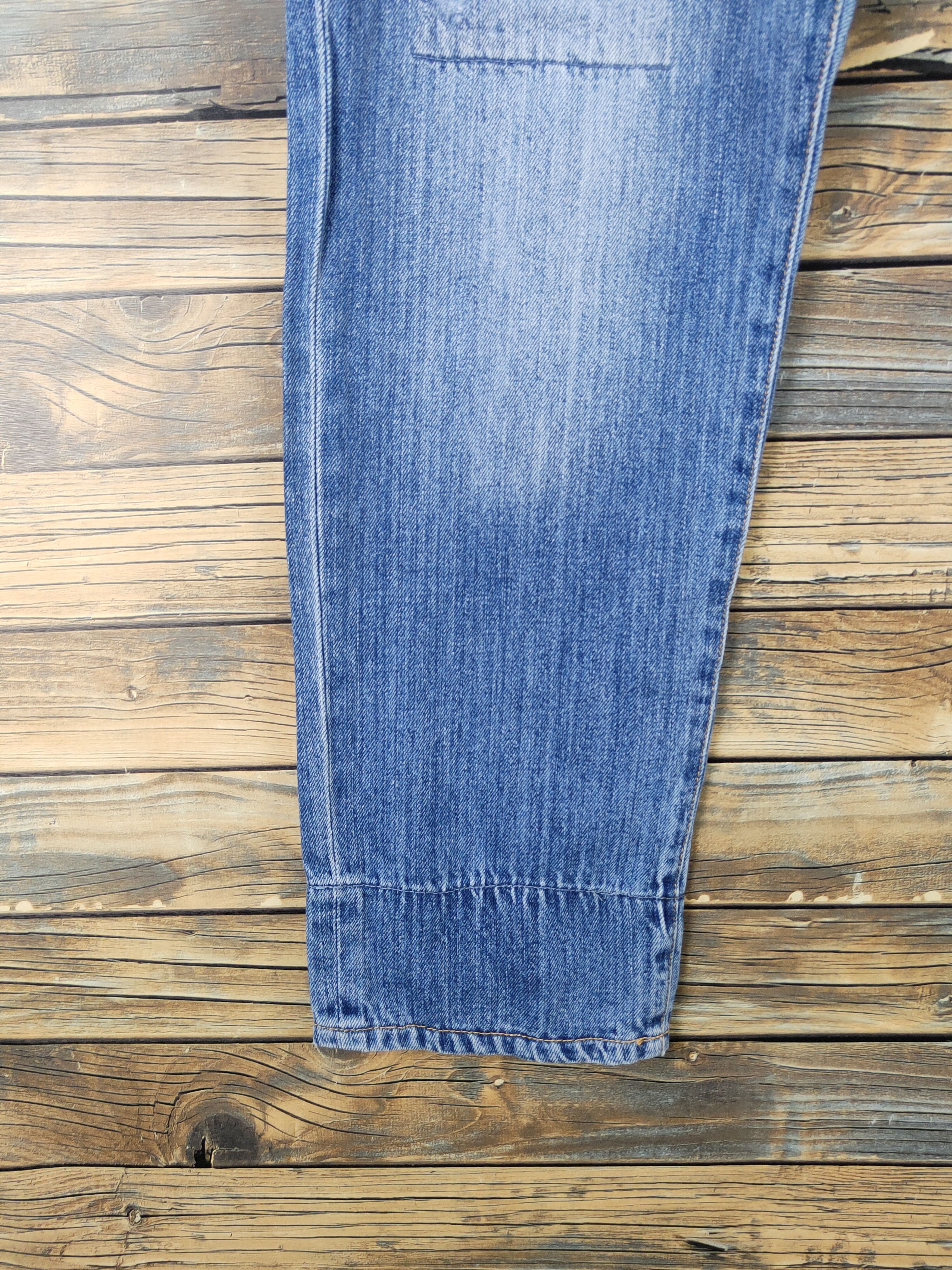 Japanese Brand × Vintage Pinc Ponc Blue Distressed Ripped Patch Jeans #1309 Size 33" - 4 Thumbnail