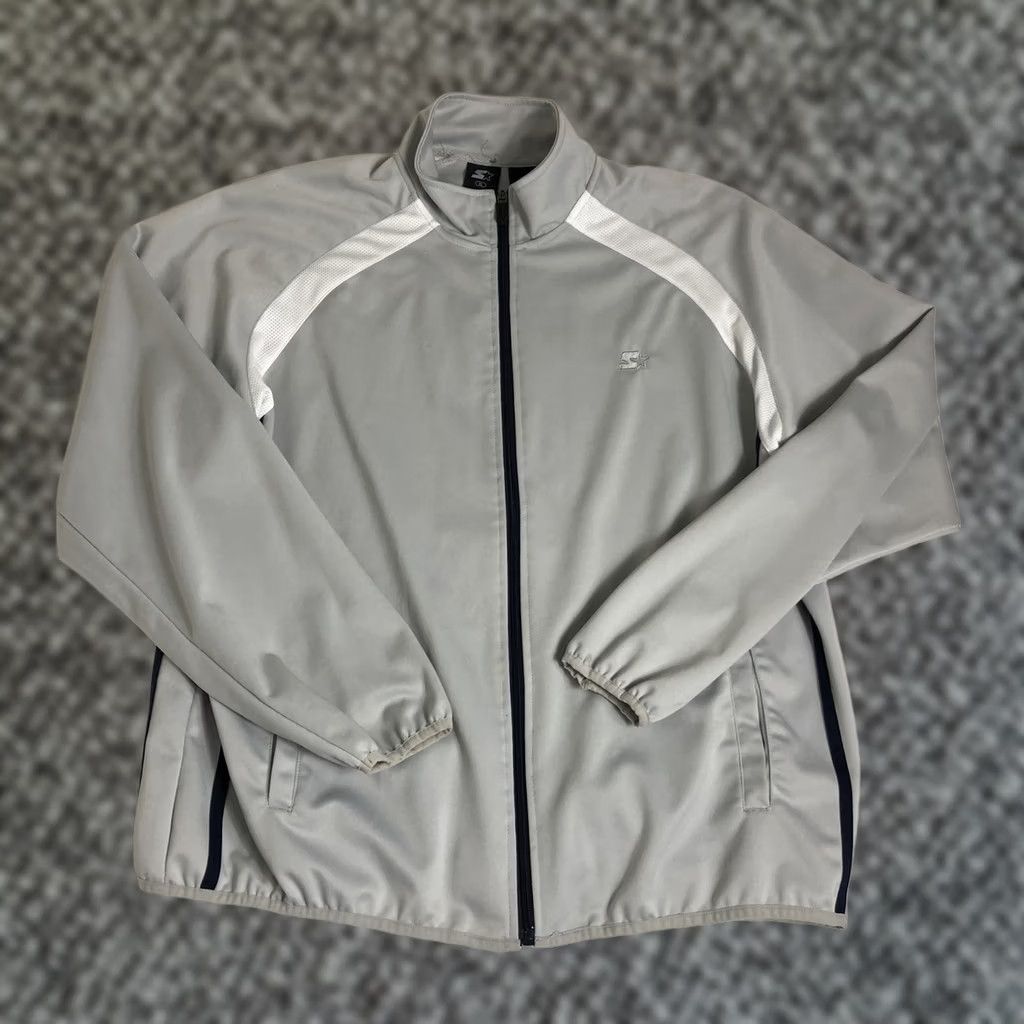 Starter Starter Jacket Full Zip Men XL Gray G100 Sports, Running & Gym, 2 Front Pockets, Long Sleeve, Polyester, Regular Size US XL / EU 56 / 4 - 1 Thumbnail