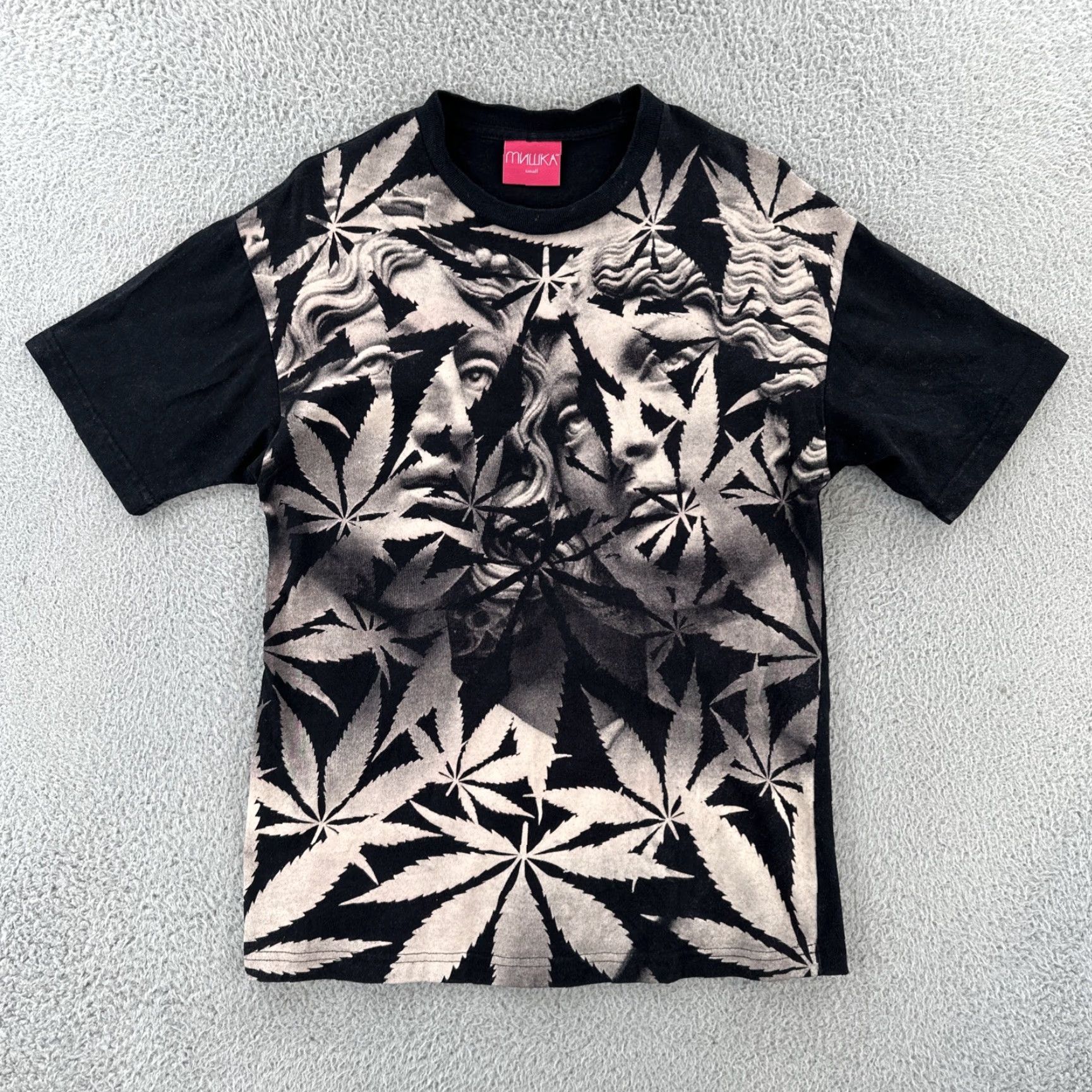 Vintage MNWKA Mishka NYC Men’s T-Shirt Black Graphic Print Cannabis Art Crew Neck Short Sleeve Size S Mens Size US S / EU 44-46 / 1 - 2 Thumbnail