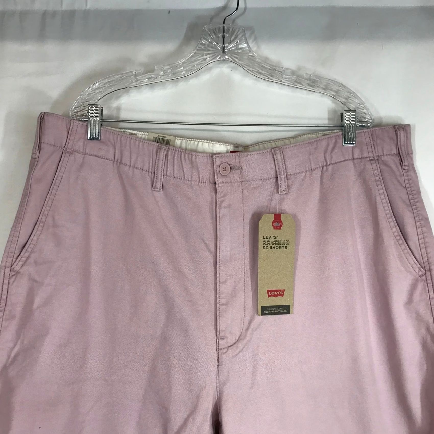 Levi's Levi's XX Chino EZ Shorts Mens XXL Pink Elastic Waist Stretch Relaxed Fit Size US 39 - 2 Thumbnail