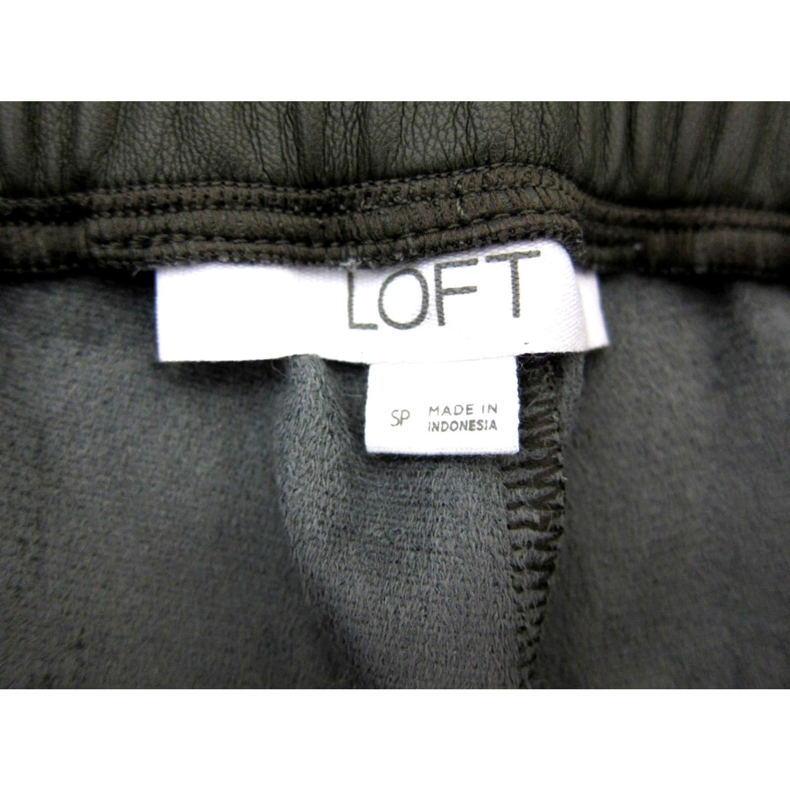 Ann Taylor Ann Taylor Loft Army Green Faux Leather Pleather High Rise Pocket Pant Women SP Size 32" / US 10 / IT 46 - 3 Thumbnail