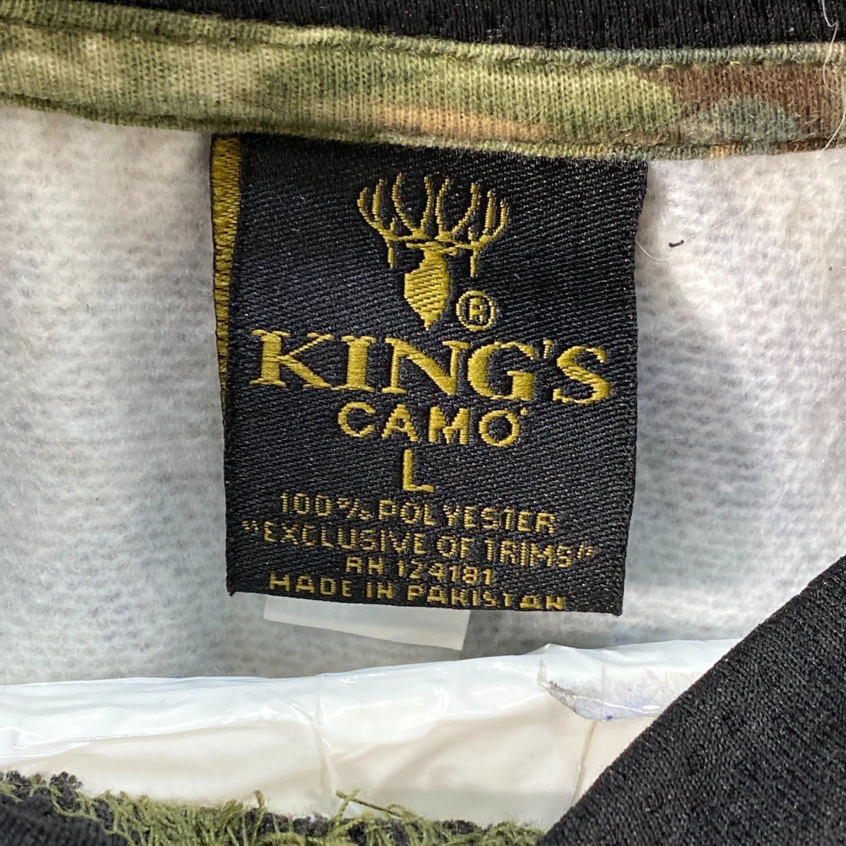 Vintage Kings Camo Mens Large Hoodie Hooded Sweatshirt Desert Shadow Hunting Camouflage Size US L / EU 52-54 / 3 - 7 Thumbnail