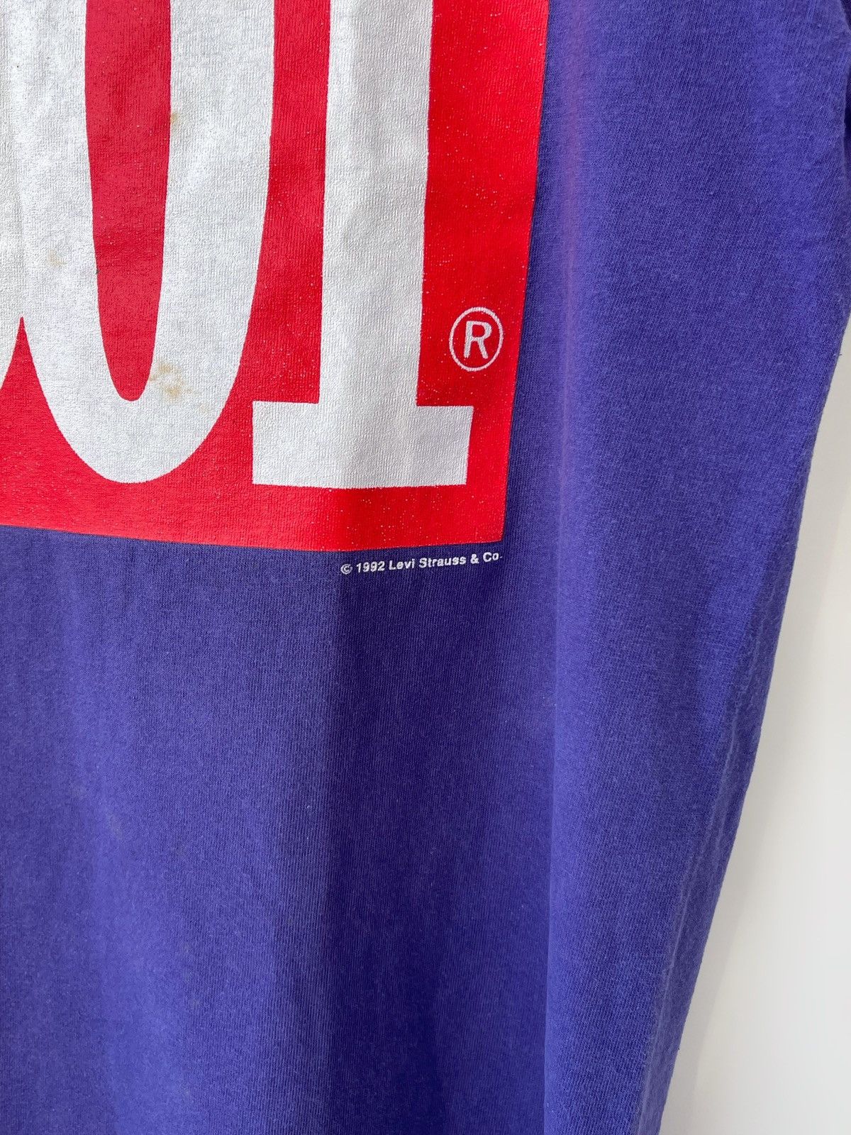 Levi's × Vintage Vintage 1992 Levi's 501 Single Stitch Streetwear Purple Tee Size US M / EU 48-50 / 2 - 3 Thumbnail