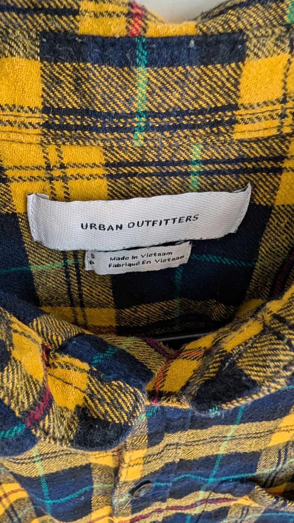 Urban Outfitters Urban Outfitters Small Flannel Shirt Yellow-Green Size US S / EU 44-46 / 1 - 3 Thumbnail