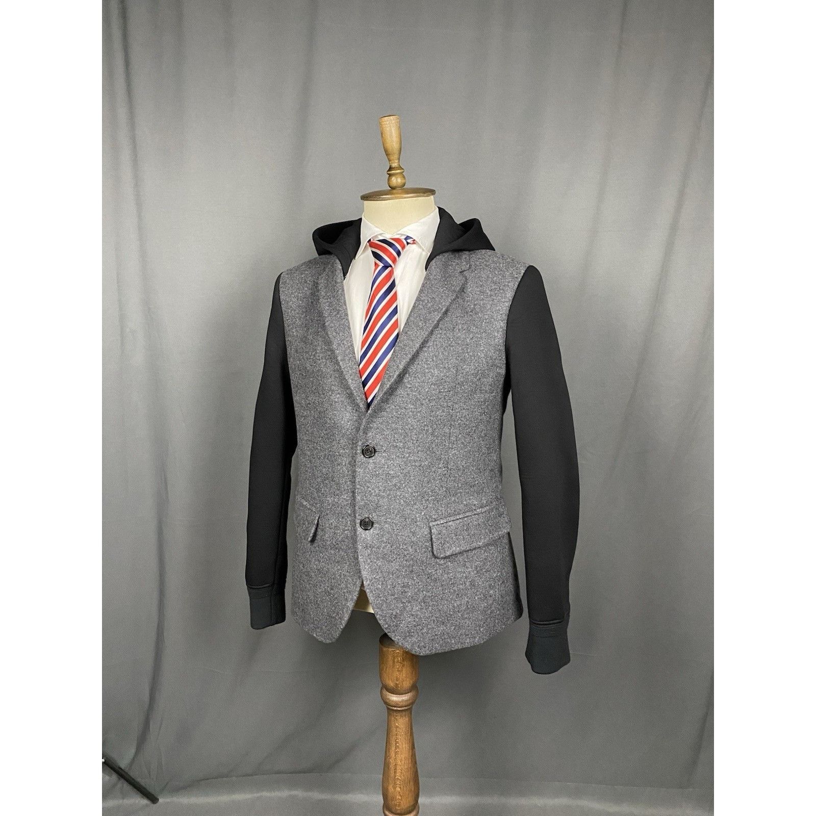 Neil Barrett Neil Barett Men's Gray Hooded Blazer Jacket Size 50 Size US M / EU 48-50 / 2 - 5 Thumbnail