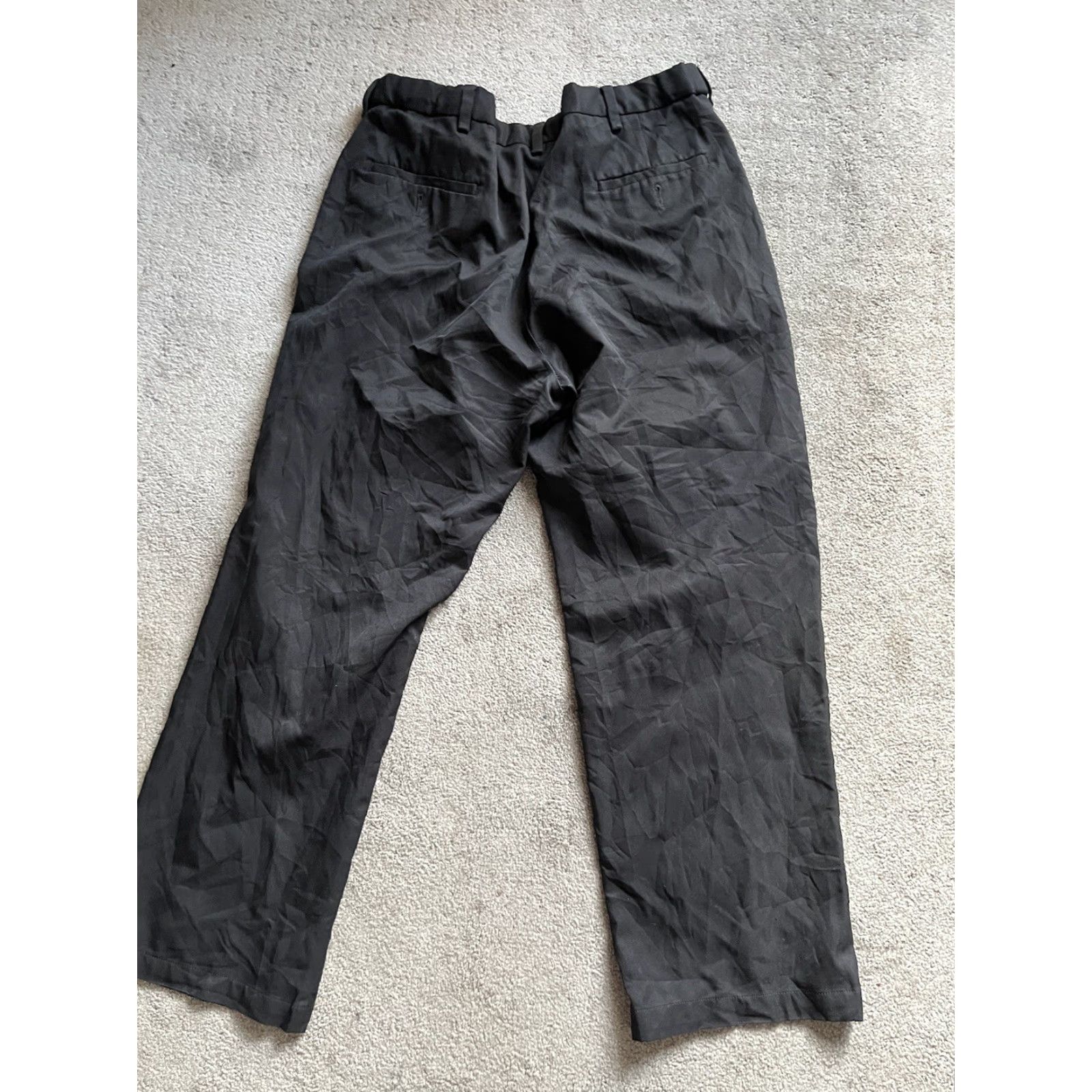 Haggar Haggar Dress Pants Mens 40x29 Black Cool Comfort Flat Front Size US 40 / EU 56 - 3 Thumbnail