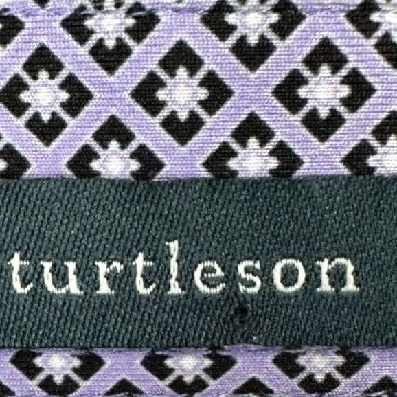 Vintage Turtleson Polo Shirt Mens Medium Purple Geometric Golf Short Sleeve Athletic Fit Cotton? Polyester Spandex? 45 Chest 29 Length Size US M / EU 48-50 / 2 - 3 Thumbnail